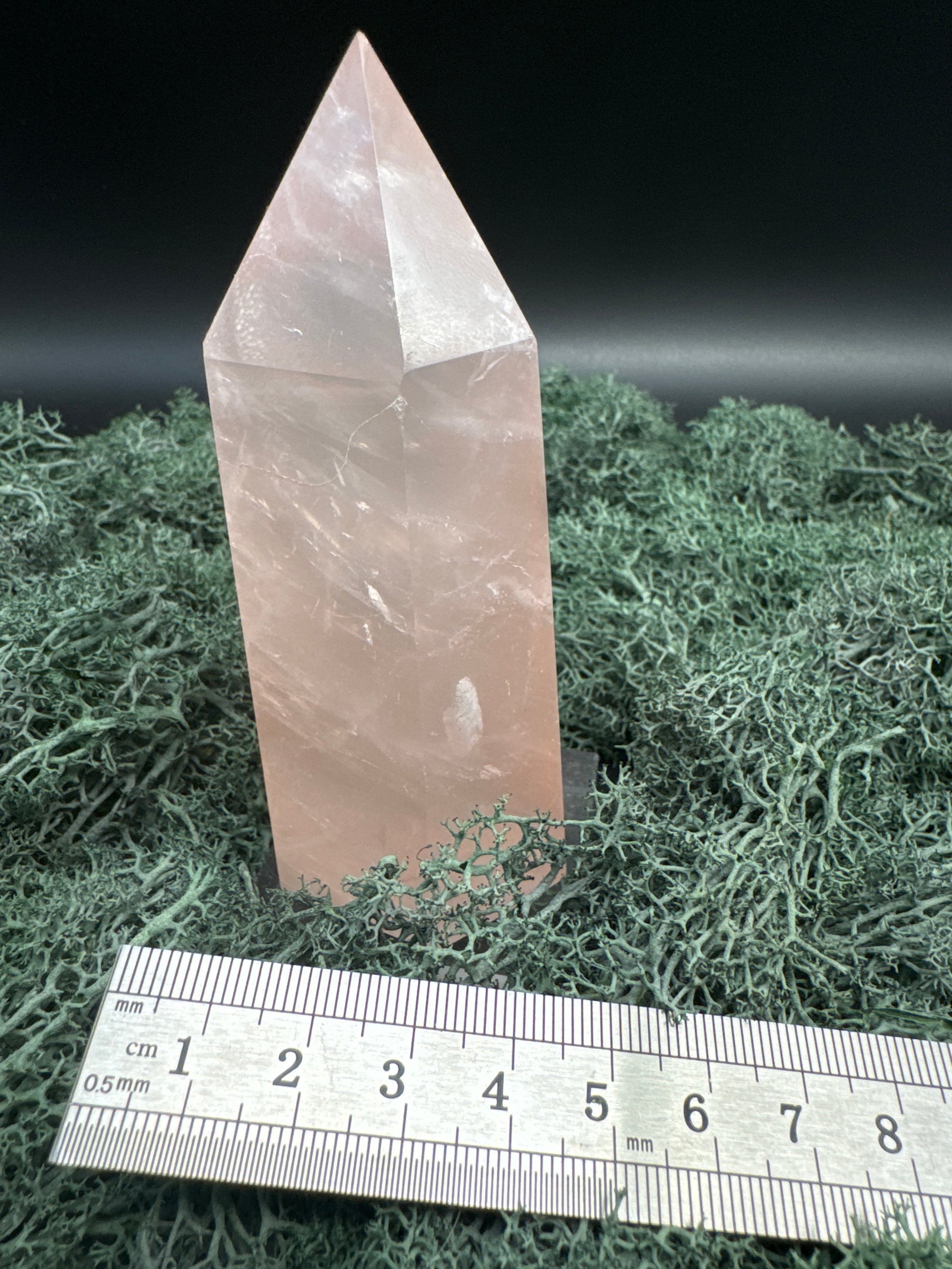 Rosenquarz Obelisk (rosa transparent)- 1 Stück - crystal paradise