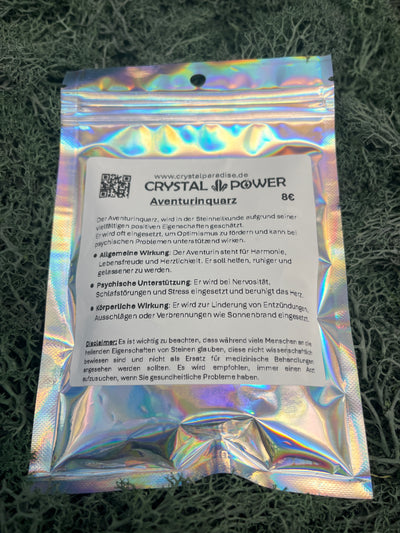 Crystal Power - Aventurinquarz - 100g - Positive Wirkung bei Stress, Nervosität und Herzproblemen - crystal paradise