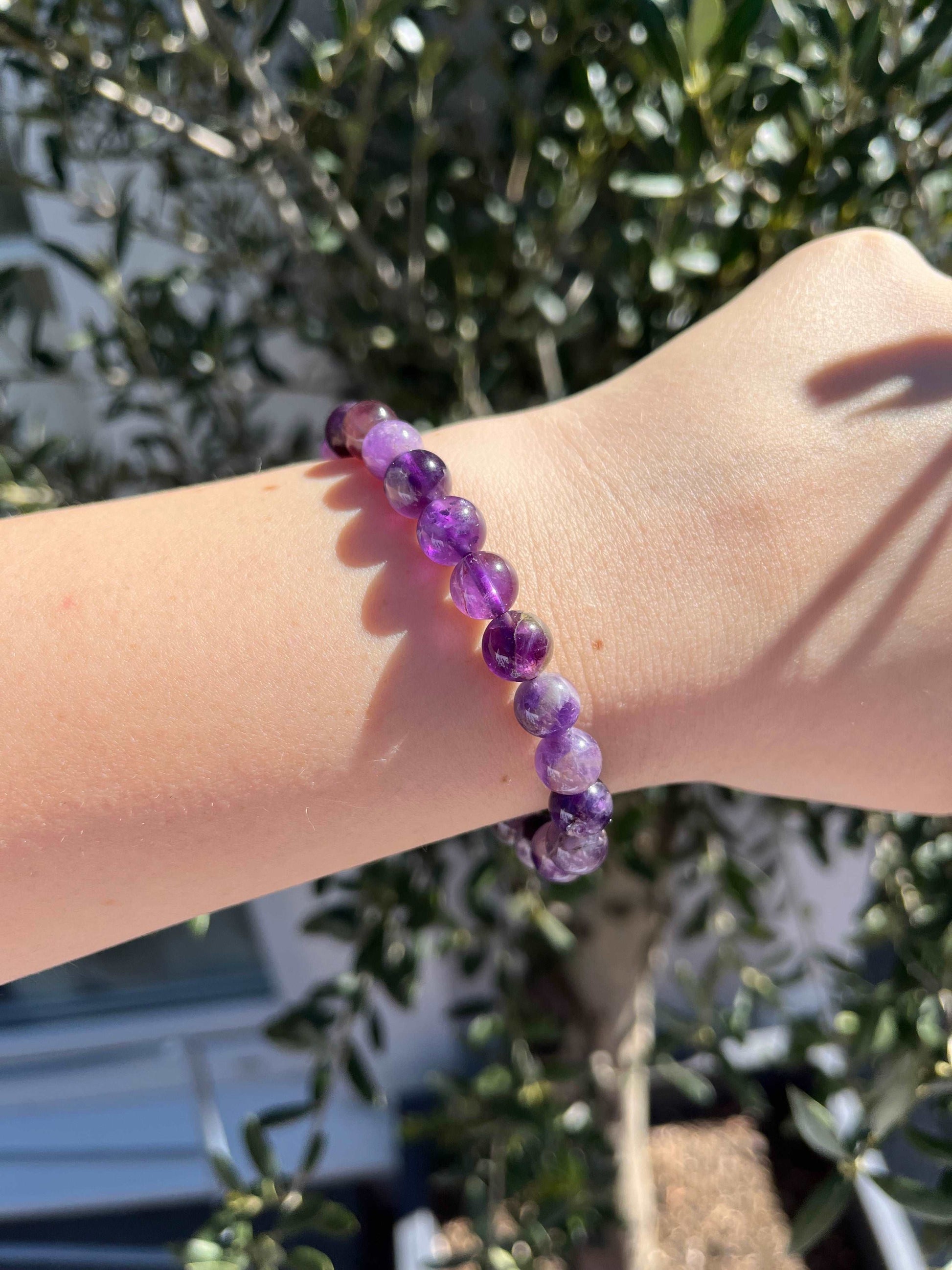 Armband aus Amethyst-Perlen 8 mm - 1 Stück