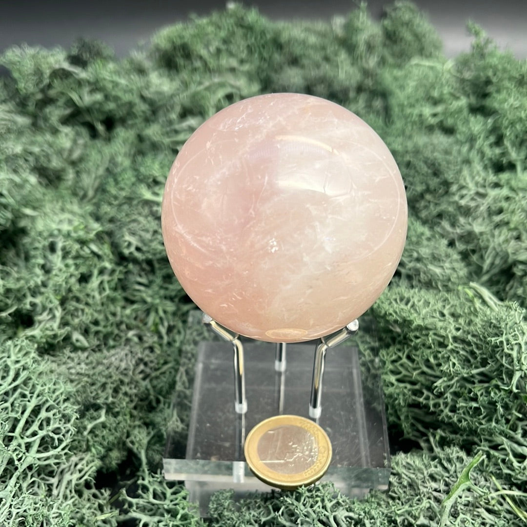 Rosenquarz Kugel (rosa transparent)- 1 Stück