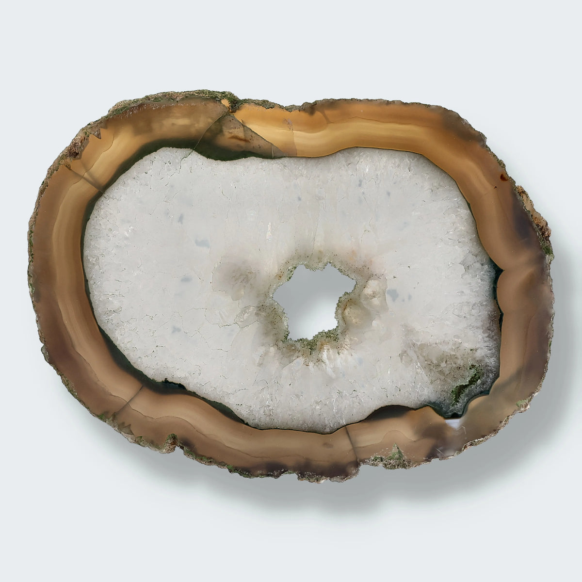 Achatscheibe grau-weiss - ca. 22 cm