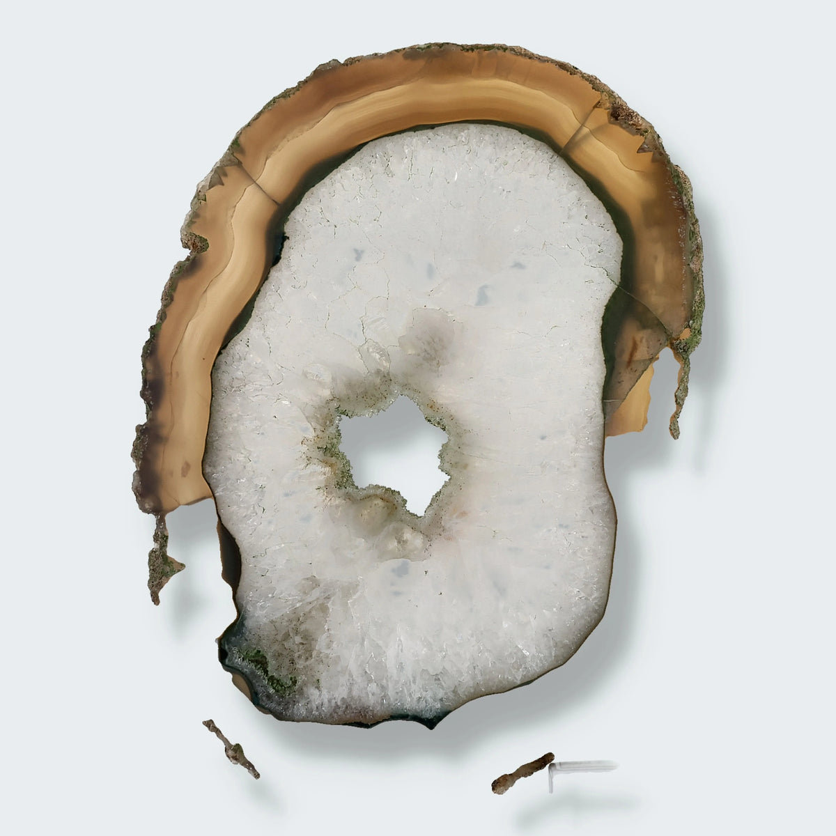 Achatscheibe grau-weiss - ca. 22 cm