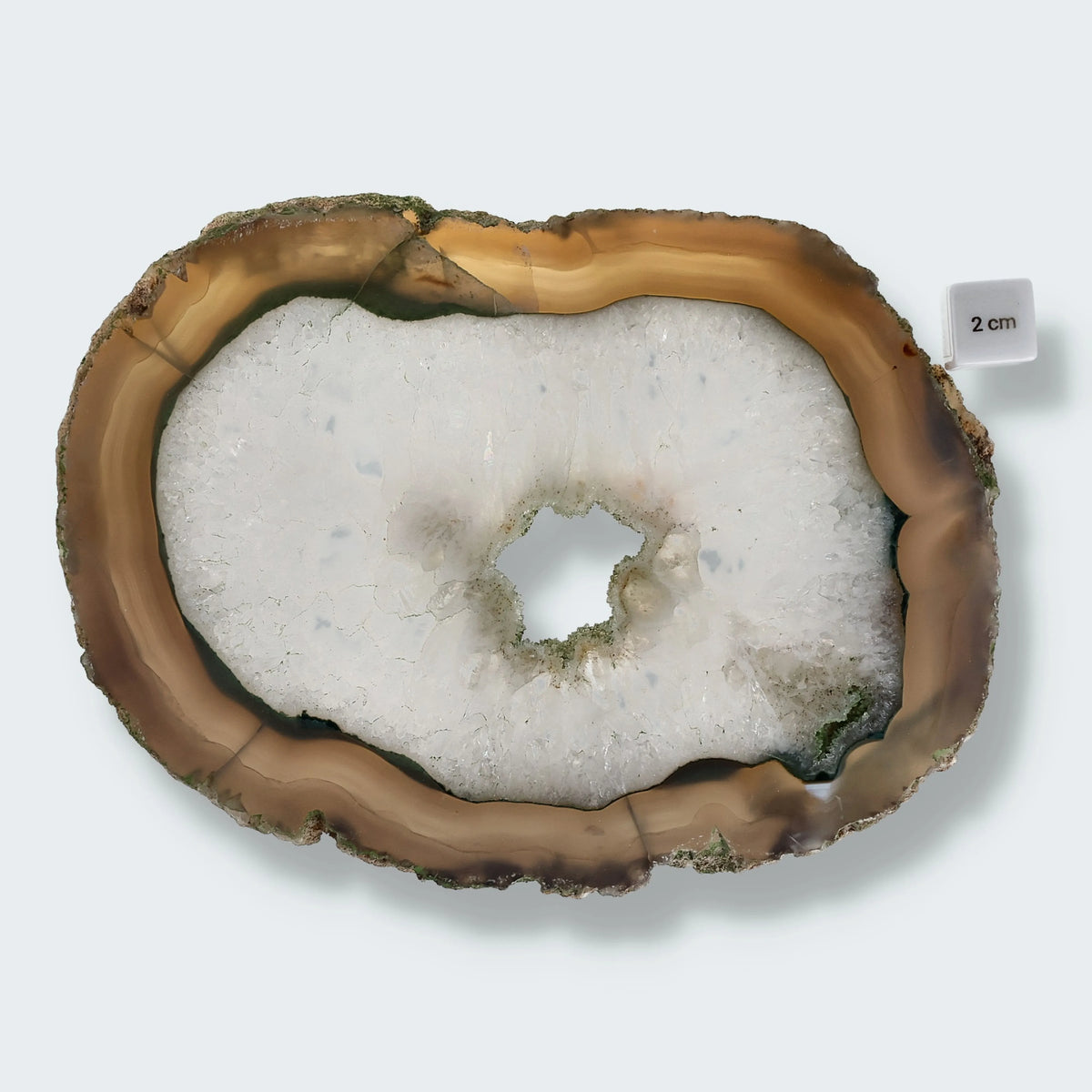 Achatscheibe grau-weiss - ca. 22 cm