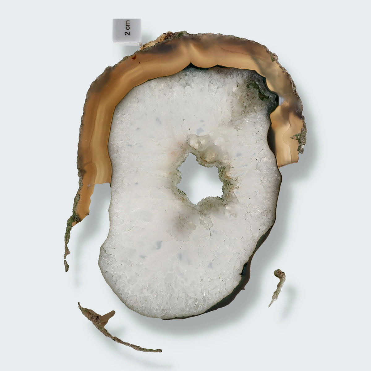 Achatscheibe grau-weiss - ca. 22 cm