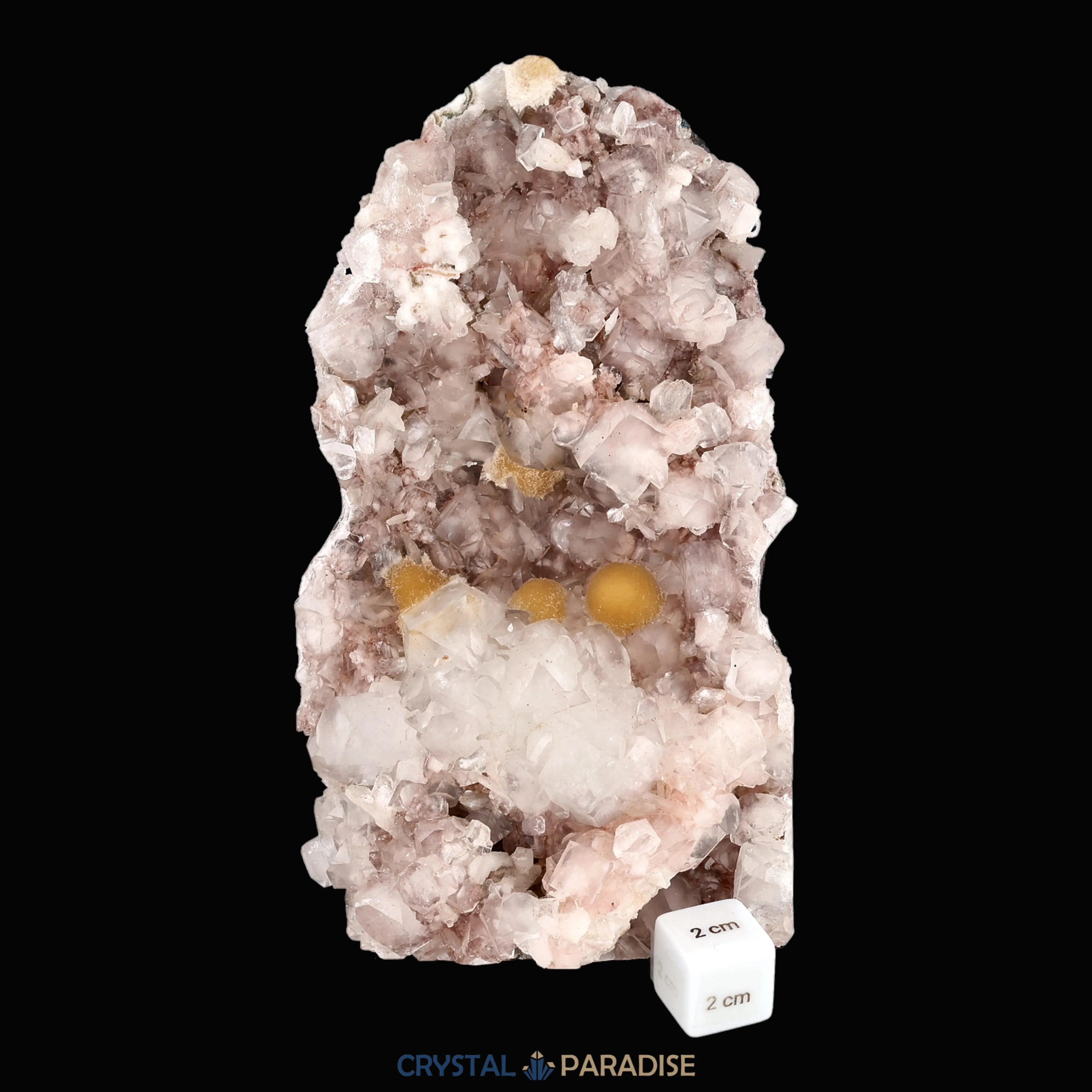 Apophyllit mit gelbem Thomsonit aus Indien (1690g)