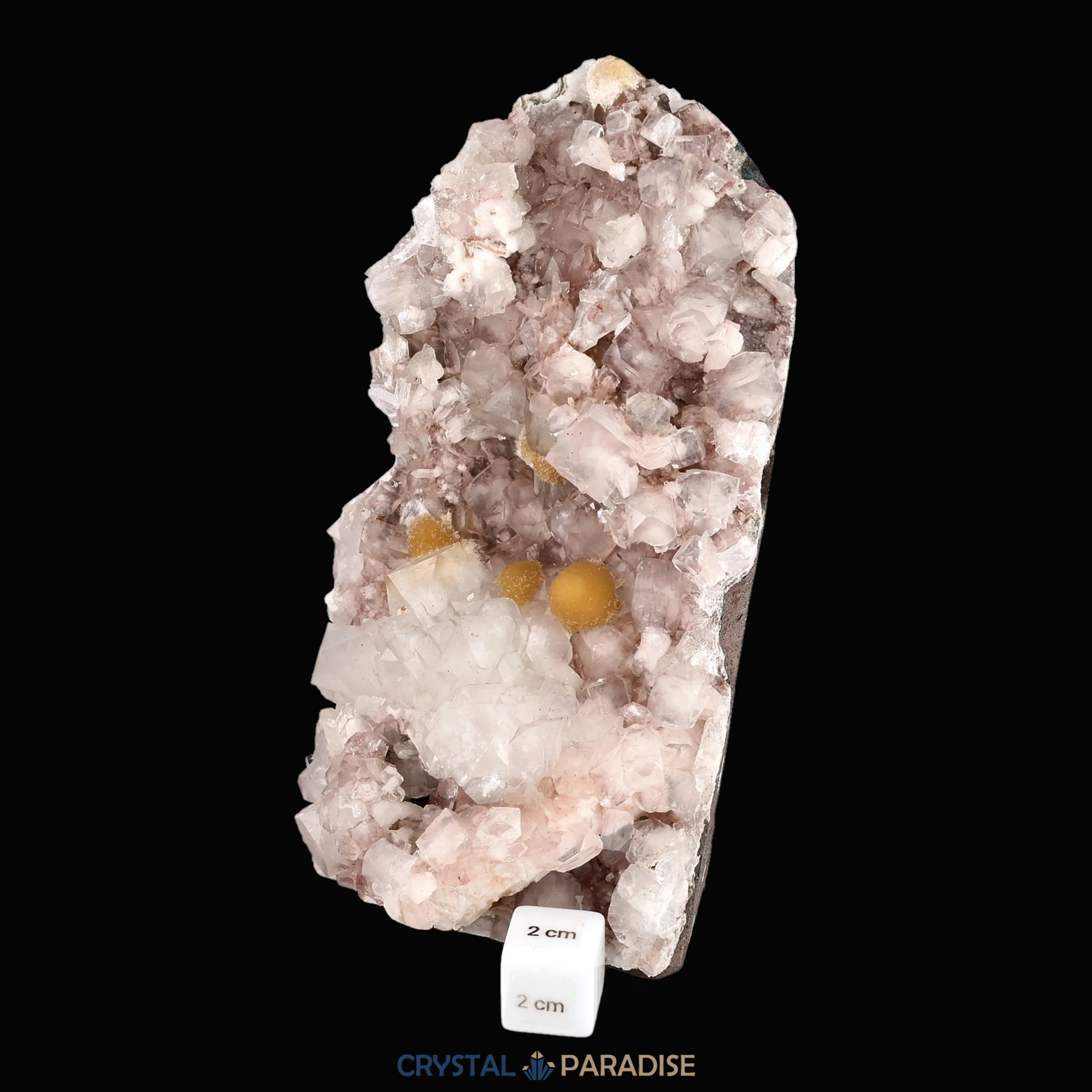 Apophyllit mit gelbem Thomsonit aus Indien (1690g)