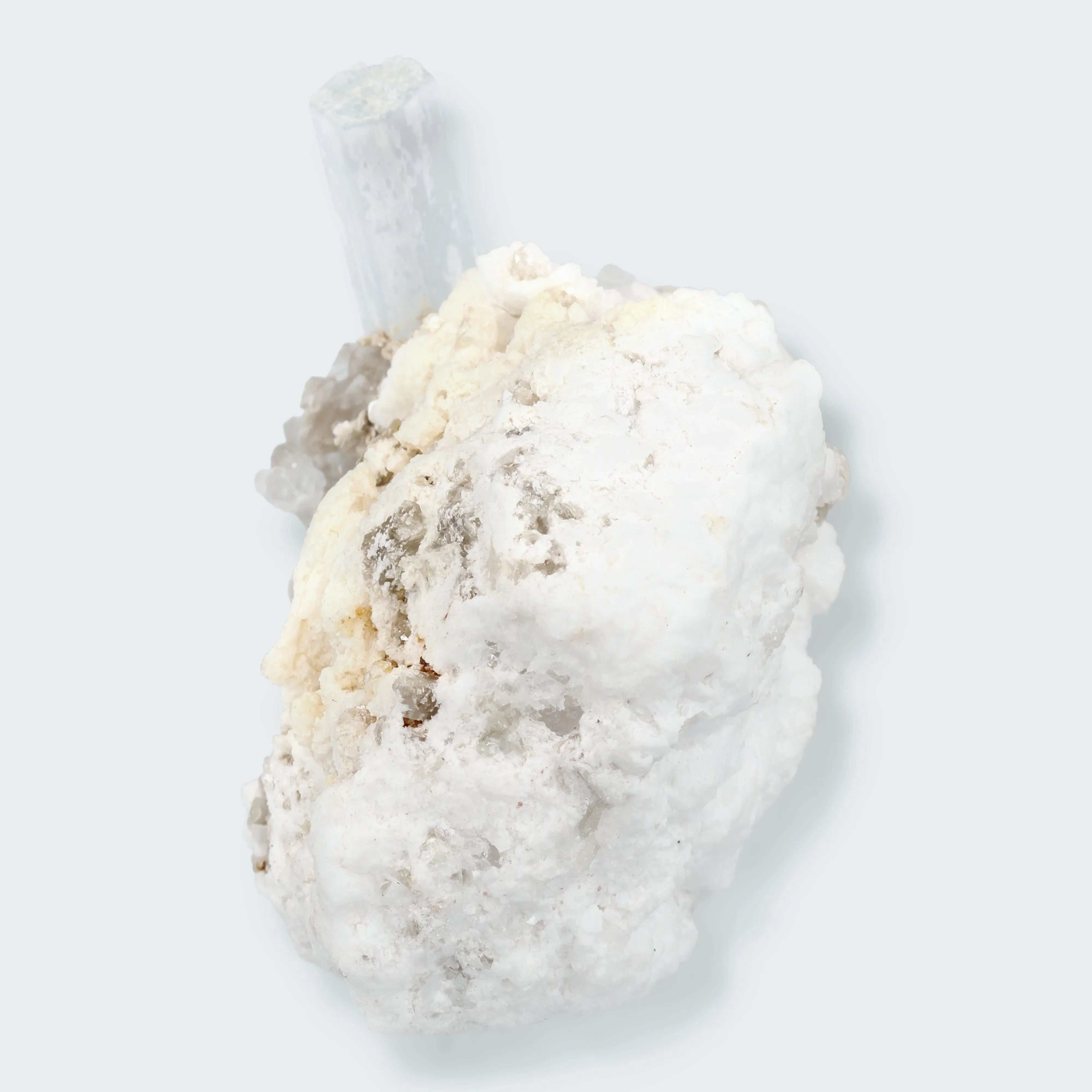 Aquamarin Handstufe auf Feldspat aus Pakistan (101g)
