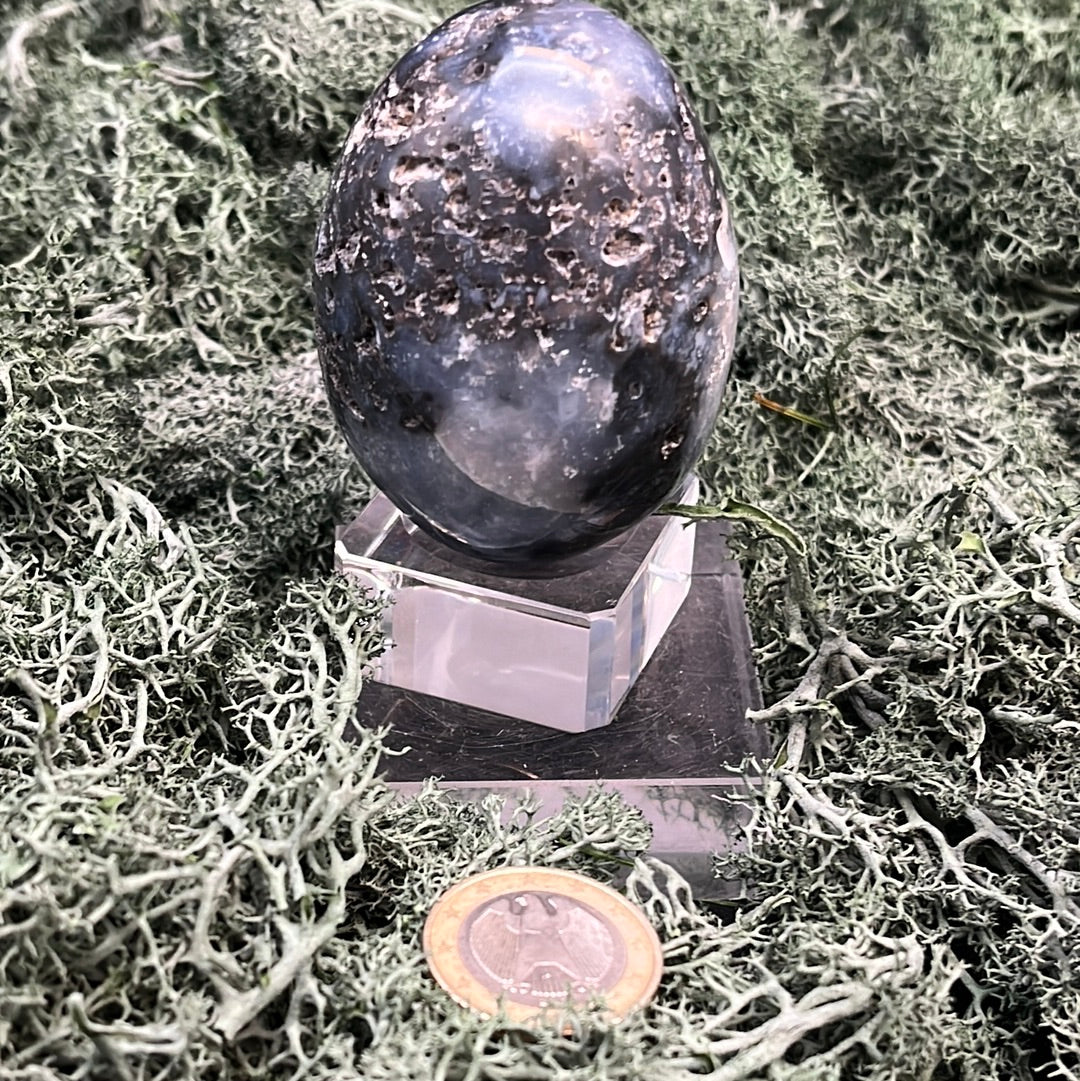 Deko: Eier aus Blue Pacific Achat (Handschmeichler)- verschiedene Größen - crystal paradise