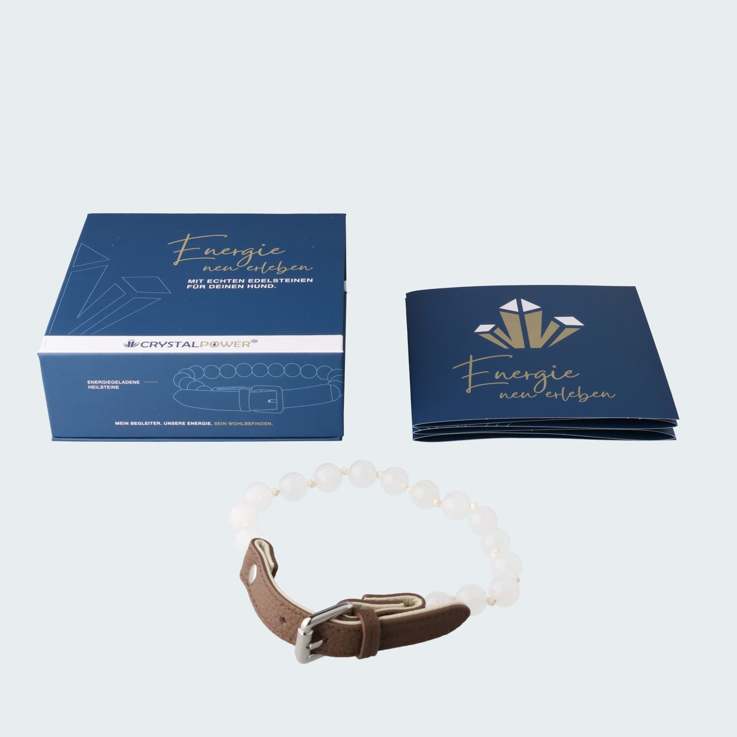 Bergkristall – fördert Vitalität und allgemeines Wohlbefinden - Hundehalsband crystalpower® - crystal paradise