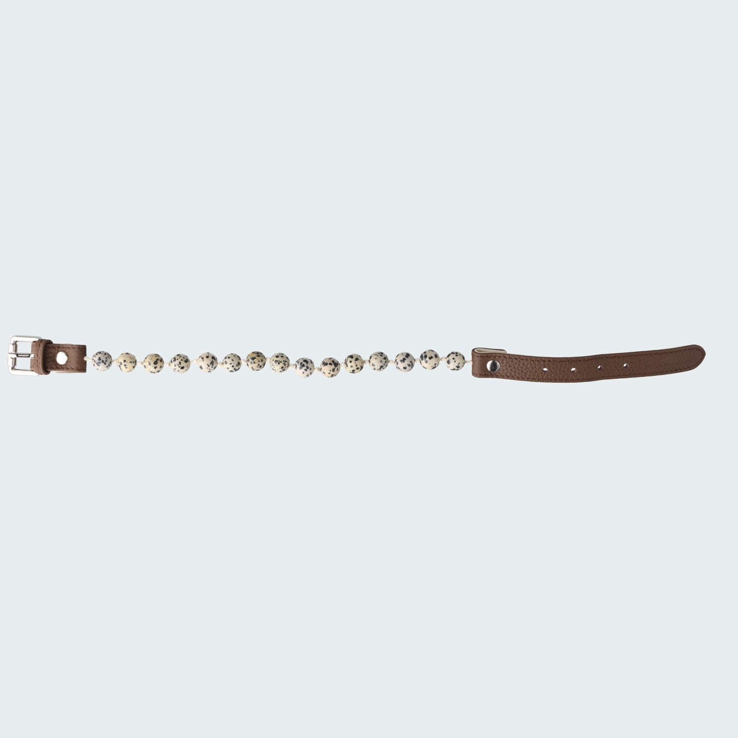 Dalmatiner Jaspis–baut Nervosität und Stress ab - Hundehalsband crystalpower® - crystal paradise