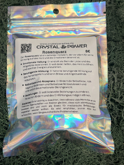 Crystal Power - Rosenquarz - 100g - Sorgt für harmonische Umgebung, Fruchtbarkeitsstein - crystal paradise