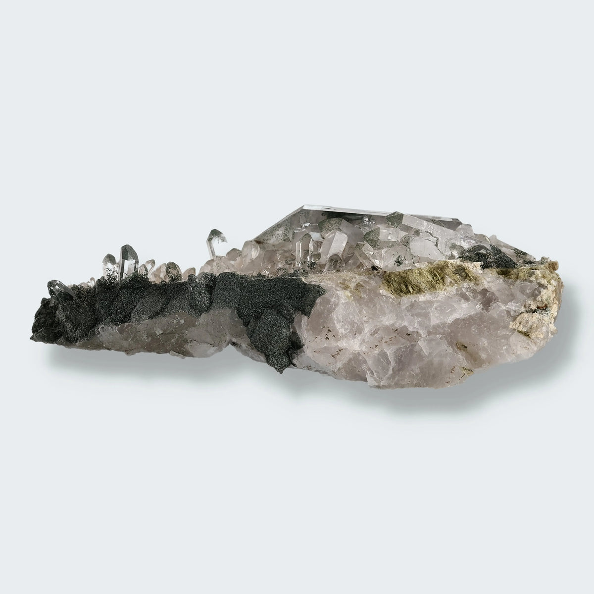 Epidot und Bergkristall aus der Schweiz (866g)
