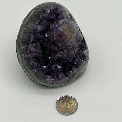 Achatisierte Amethyst Druse aus Uruguay (809g) - schönes violett! - crystal paradise