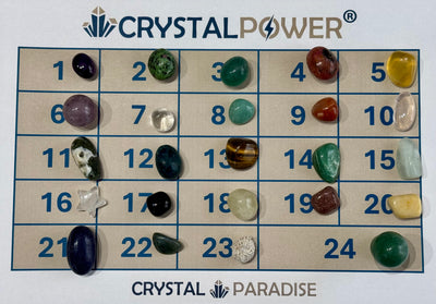 Adventskalender Crystal Mix  - 24 Steine - einer für jedes Türchen - crystal paradise