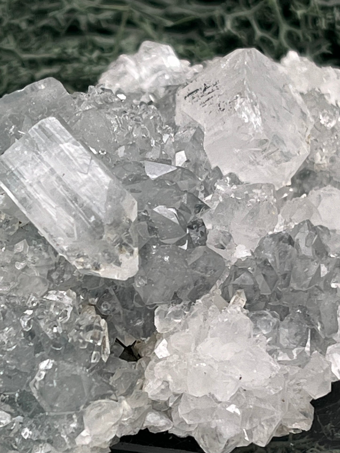 Apophyllit Stufe aus Indien (88g) - schöne grosse Kristalle zusammen mit Sugar Crystals