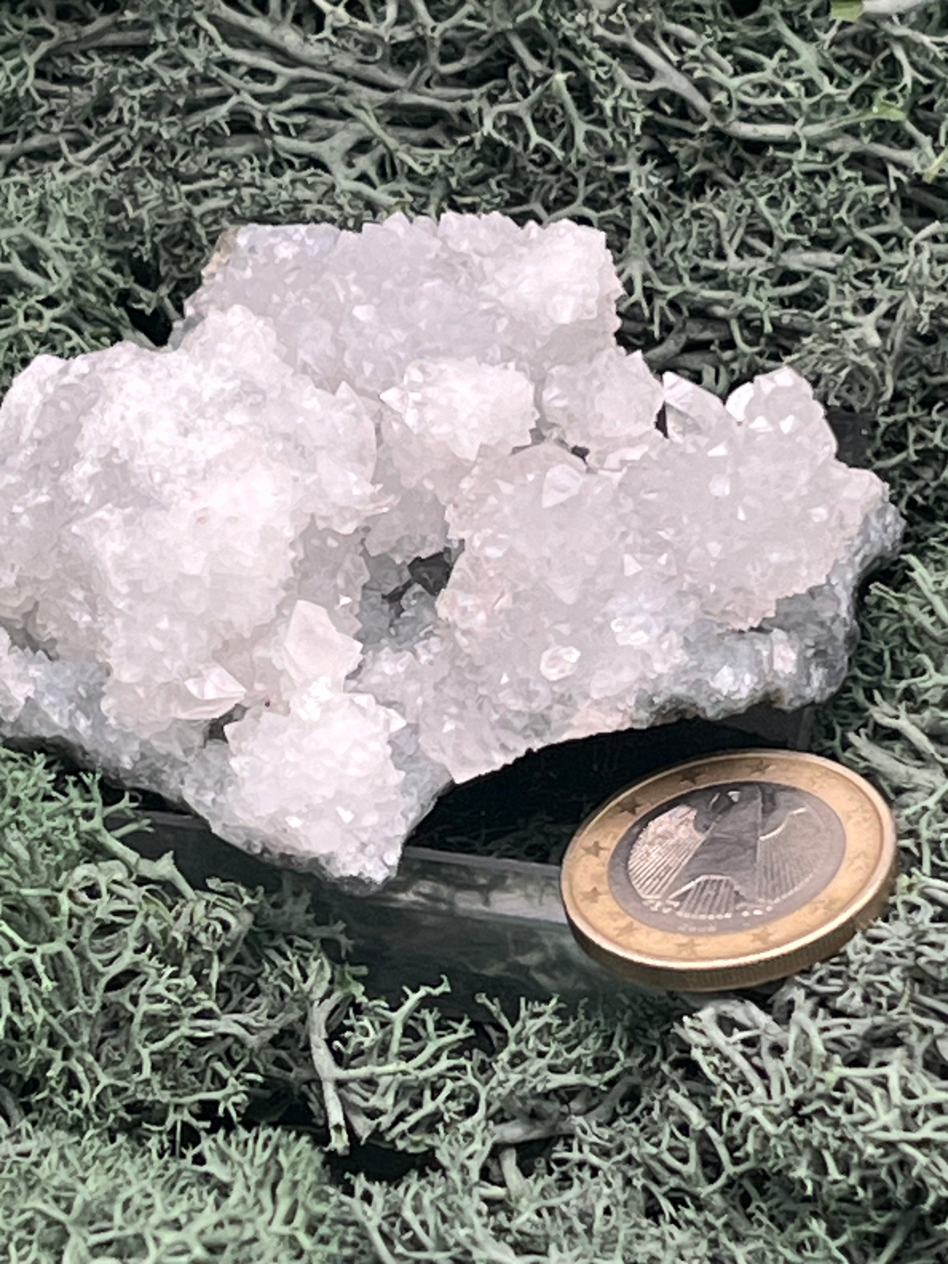 Apophyllit Stufe aus Indien (87g) - schöne grosse Kristalle zusammen mit Sugar Crystals - crystal paradise