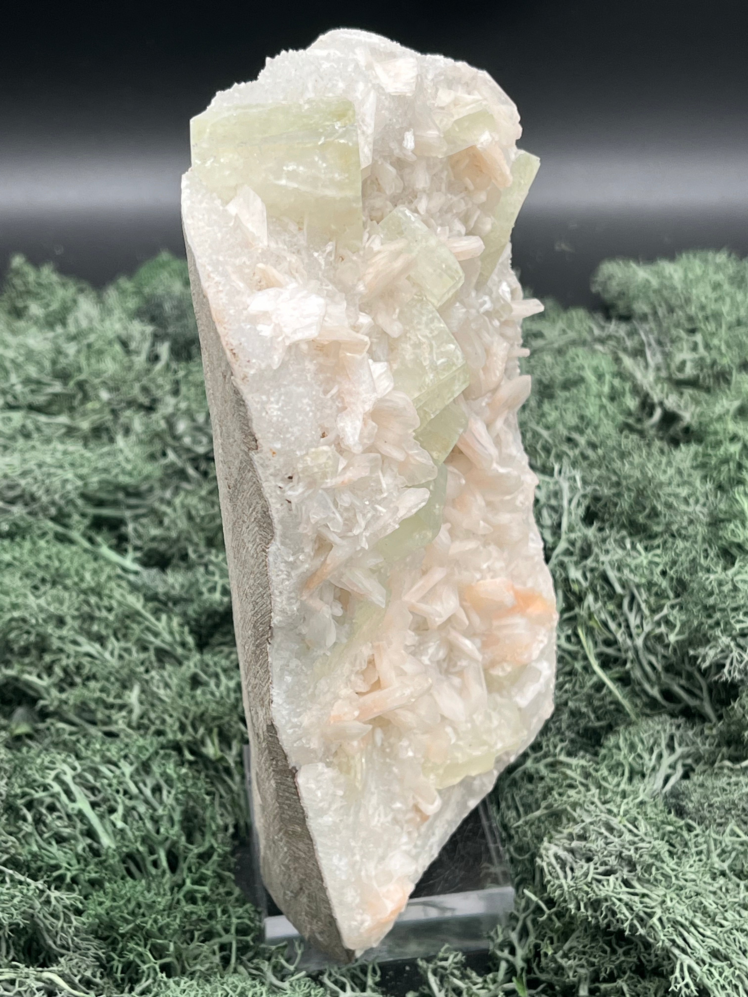 Apophyllit Stilbit Cluster XL aus Indien (1024g)- schöne grüne Kristalle - crystal paradise