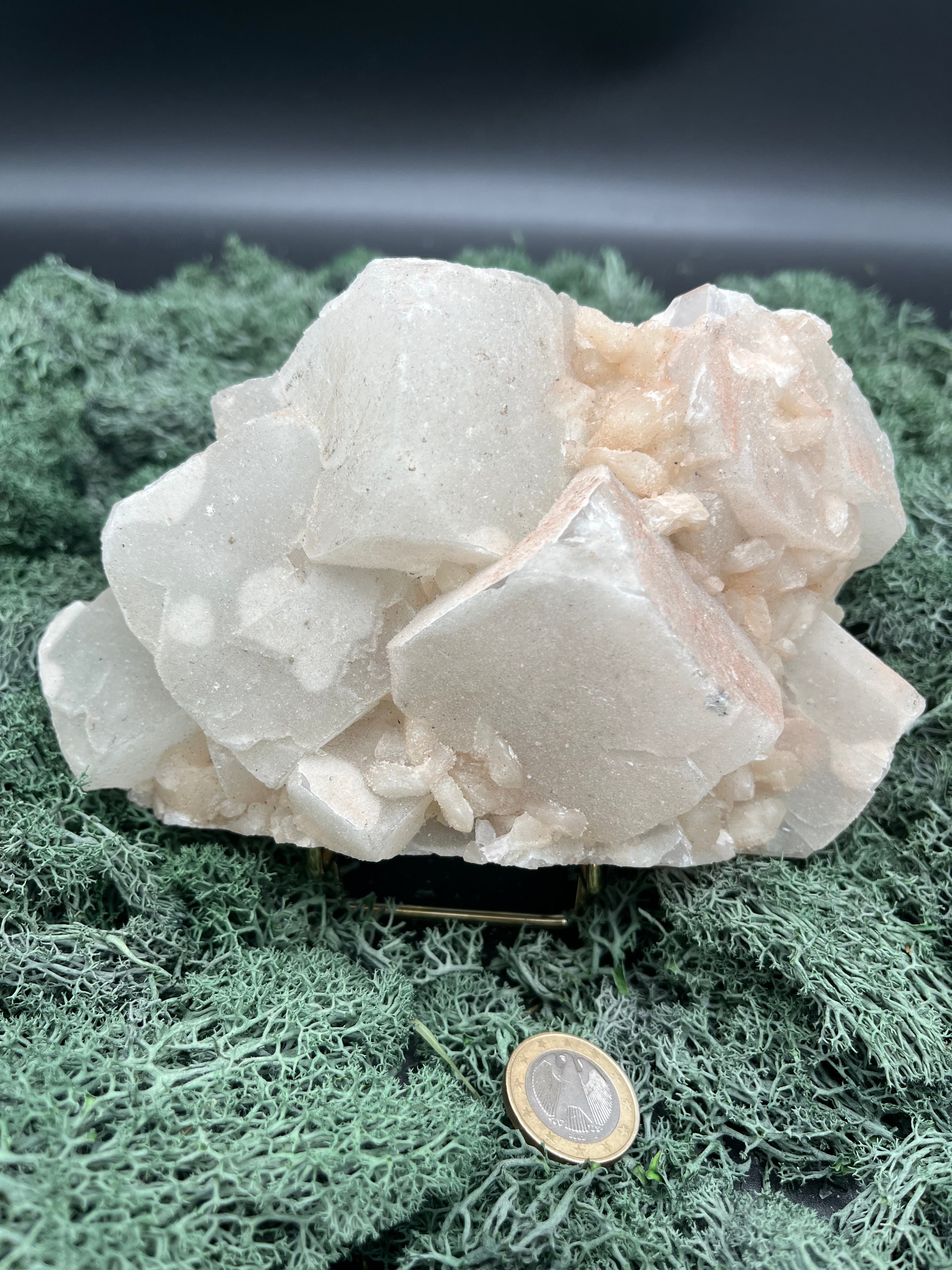 Apophyllit Stilbit Cluster XL aus Indien (978g)- sehr grosse Kristallwürfel - crystal paradise