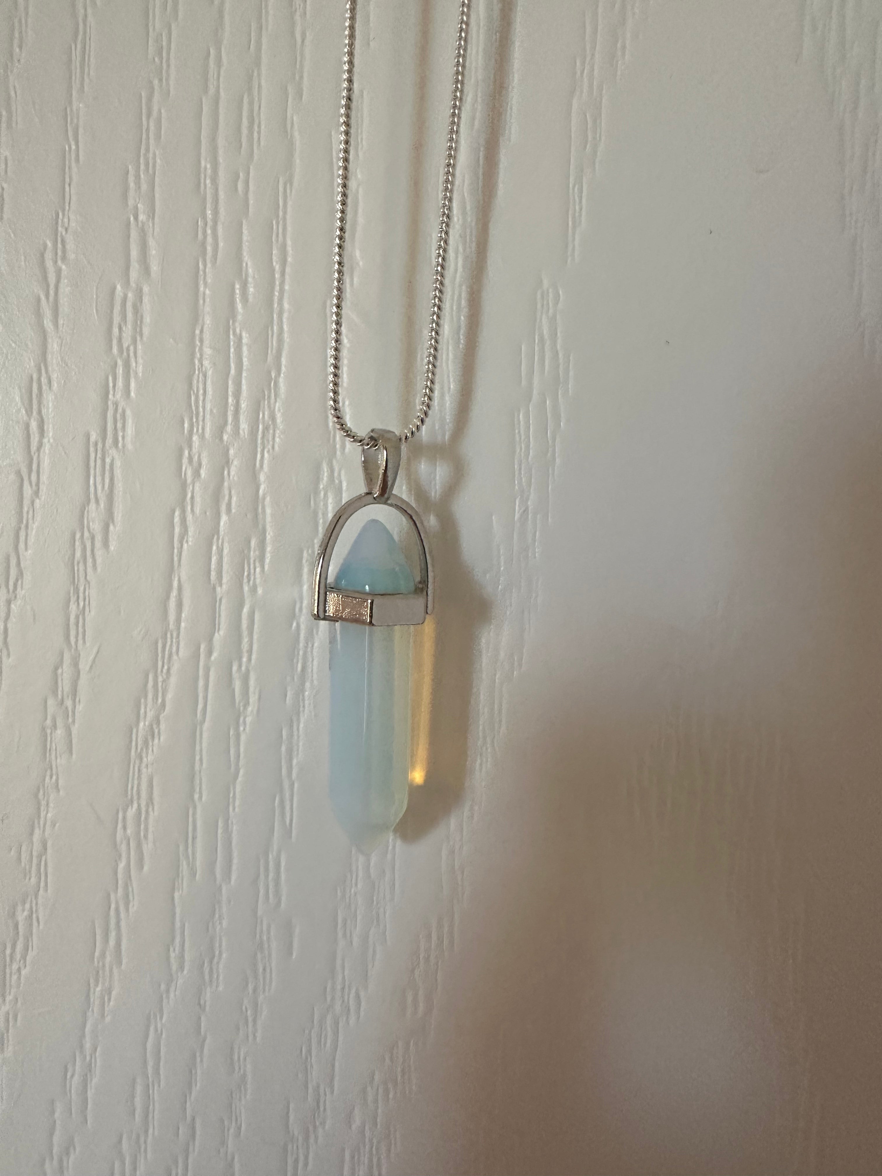 Anhänger Pendel-Doppelspitze aus Opal - 1 Stück - crystal paradise