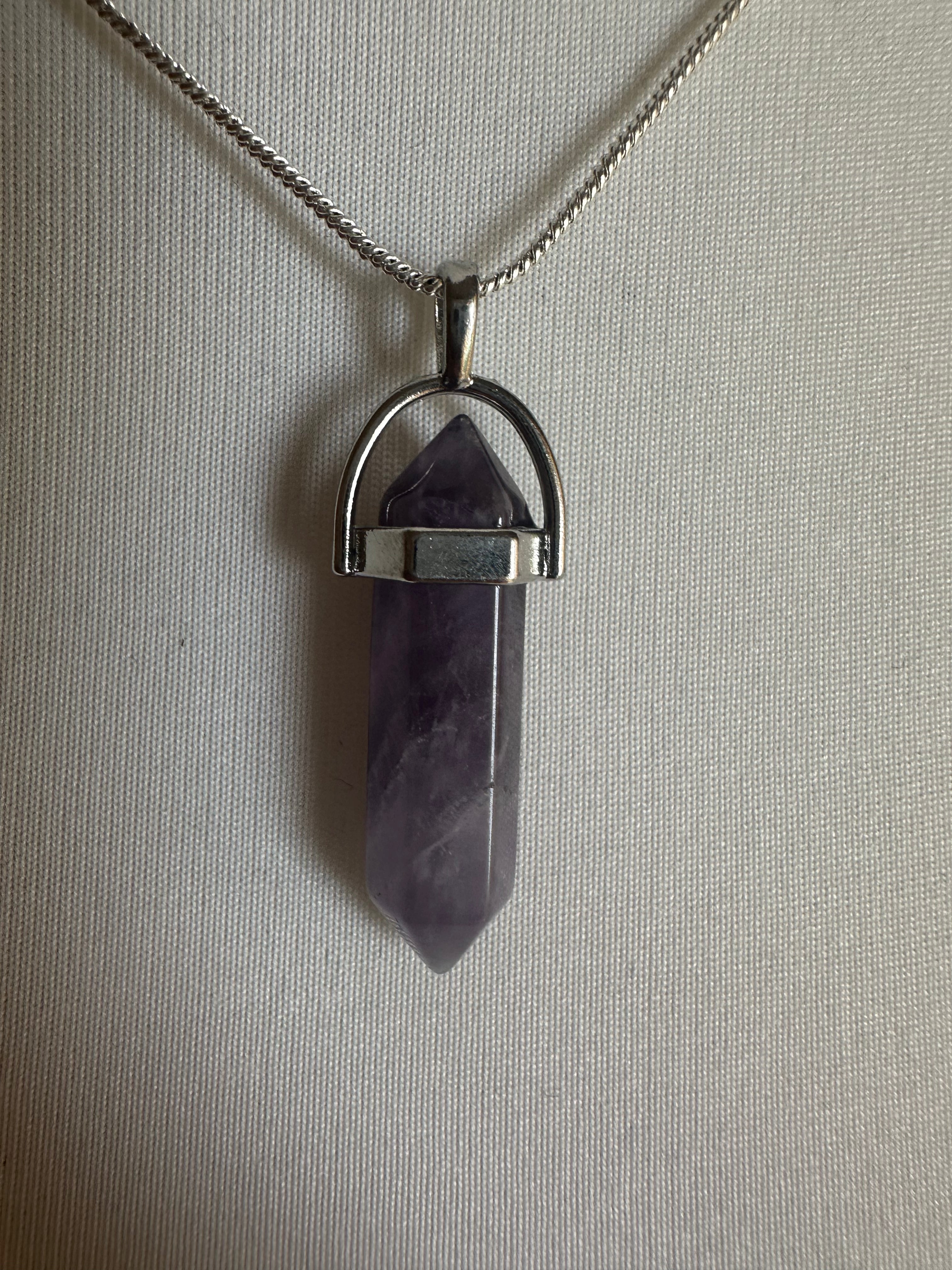 Anhänger Pendel-Doppelspitze aus Amethyst - 1 Stück - crystal paradise
