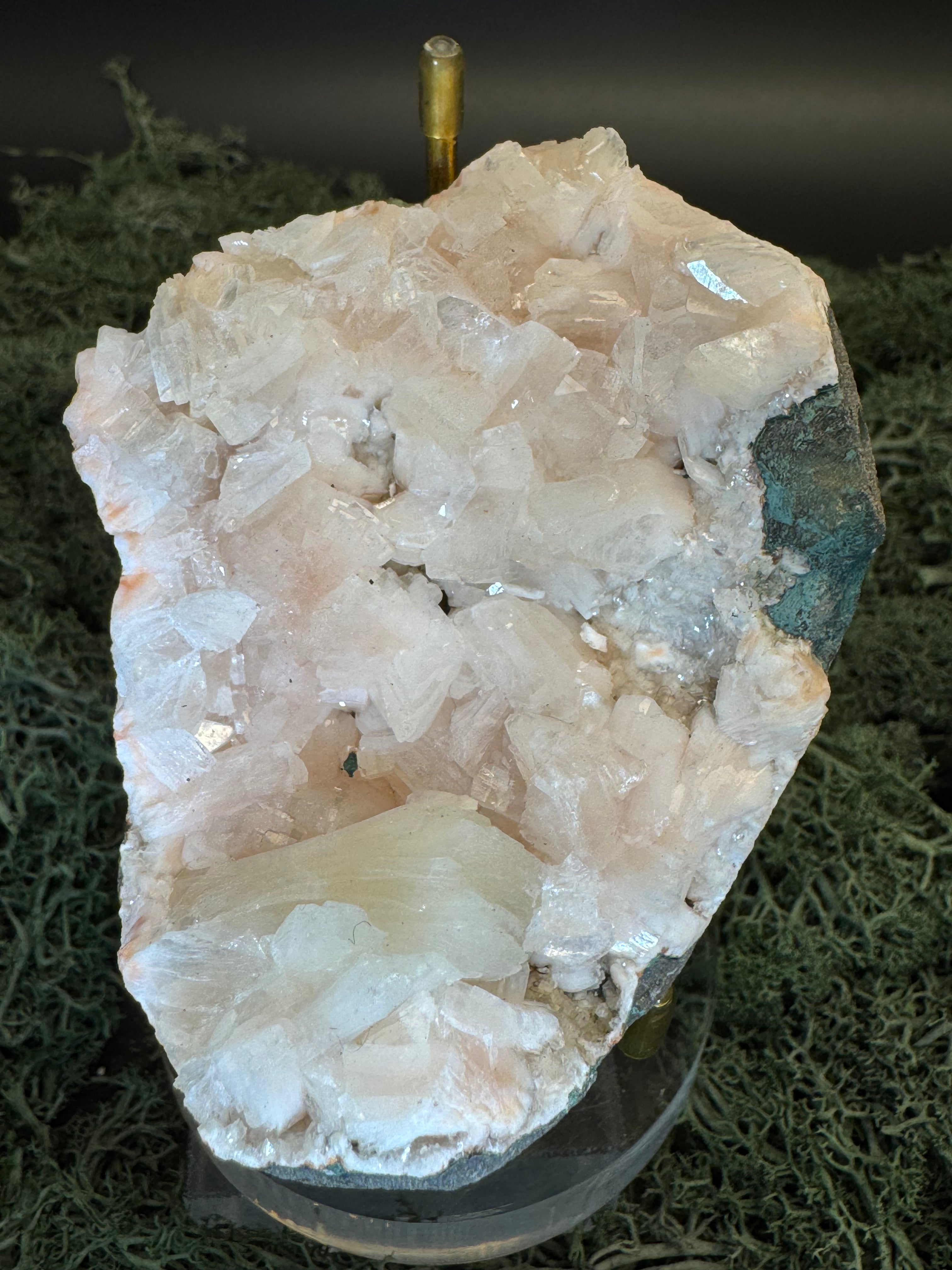 Heulandit / Euzeolit Geode mit Stilbit aus Maharashtra, Nashik pune, Indien (252g) - crystal paradise