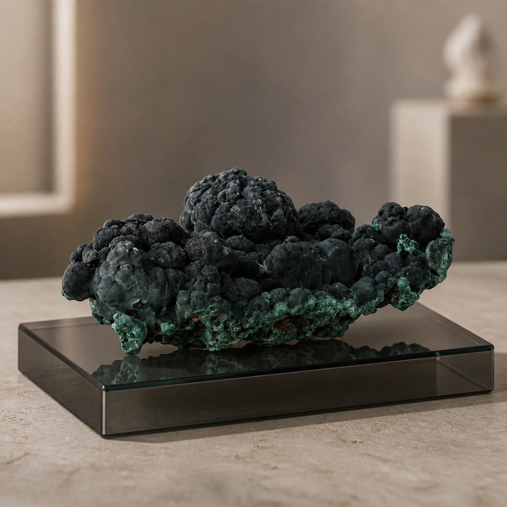 Velvet Samt Malachit Stufe aus der Tantara Mine, Kongo (340g)