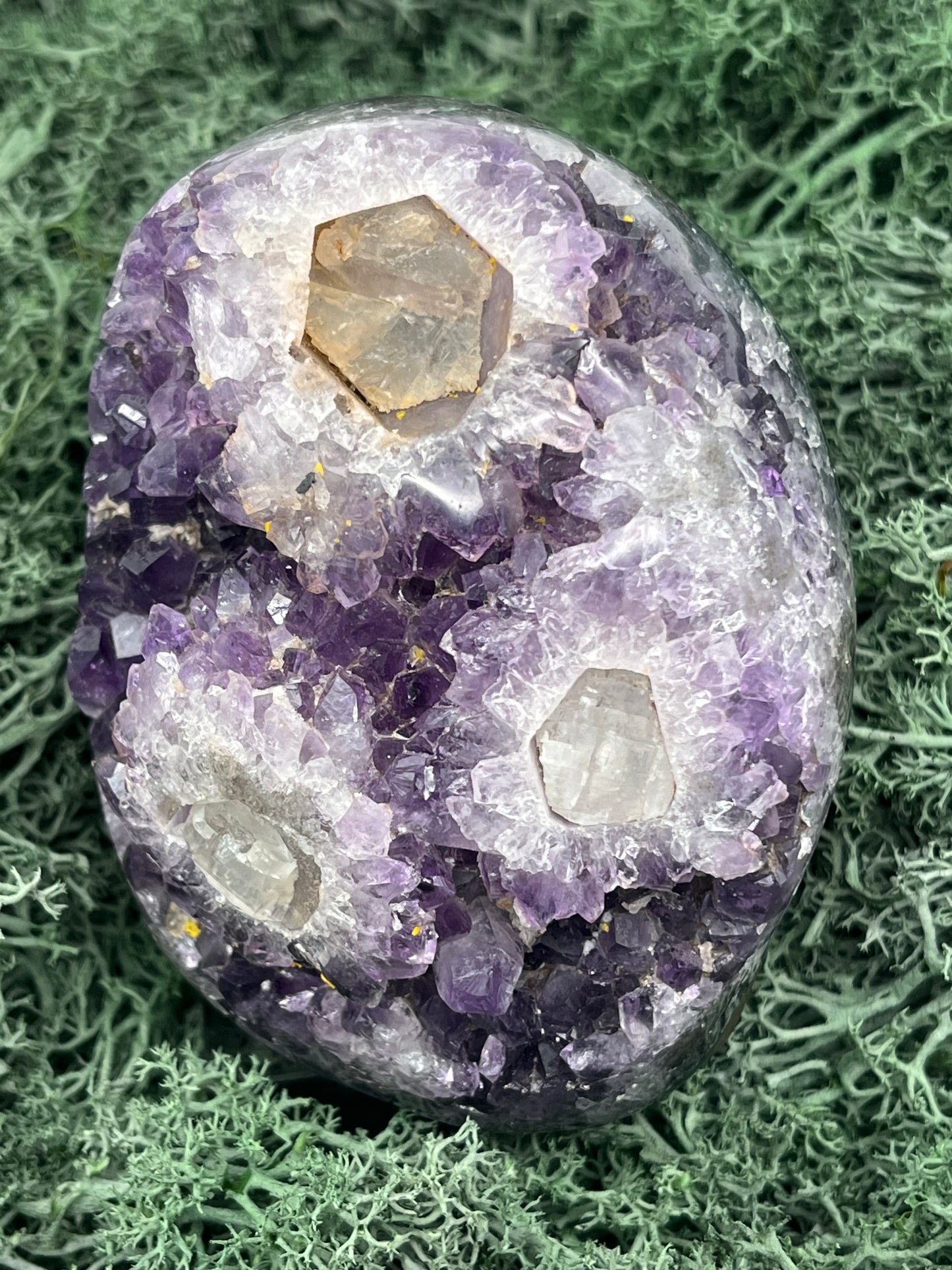 Achatisierter Amethyst Druse aus Uruguay (541g) - schönes violett! - crystal paradise