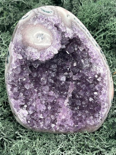 Achatisierte Amethyst Druse aus Uruguay (1230g) - helles violett! - crystal paradise