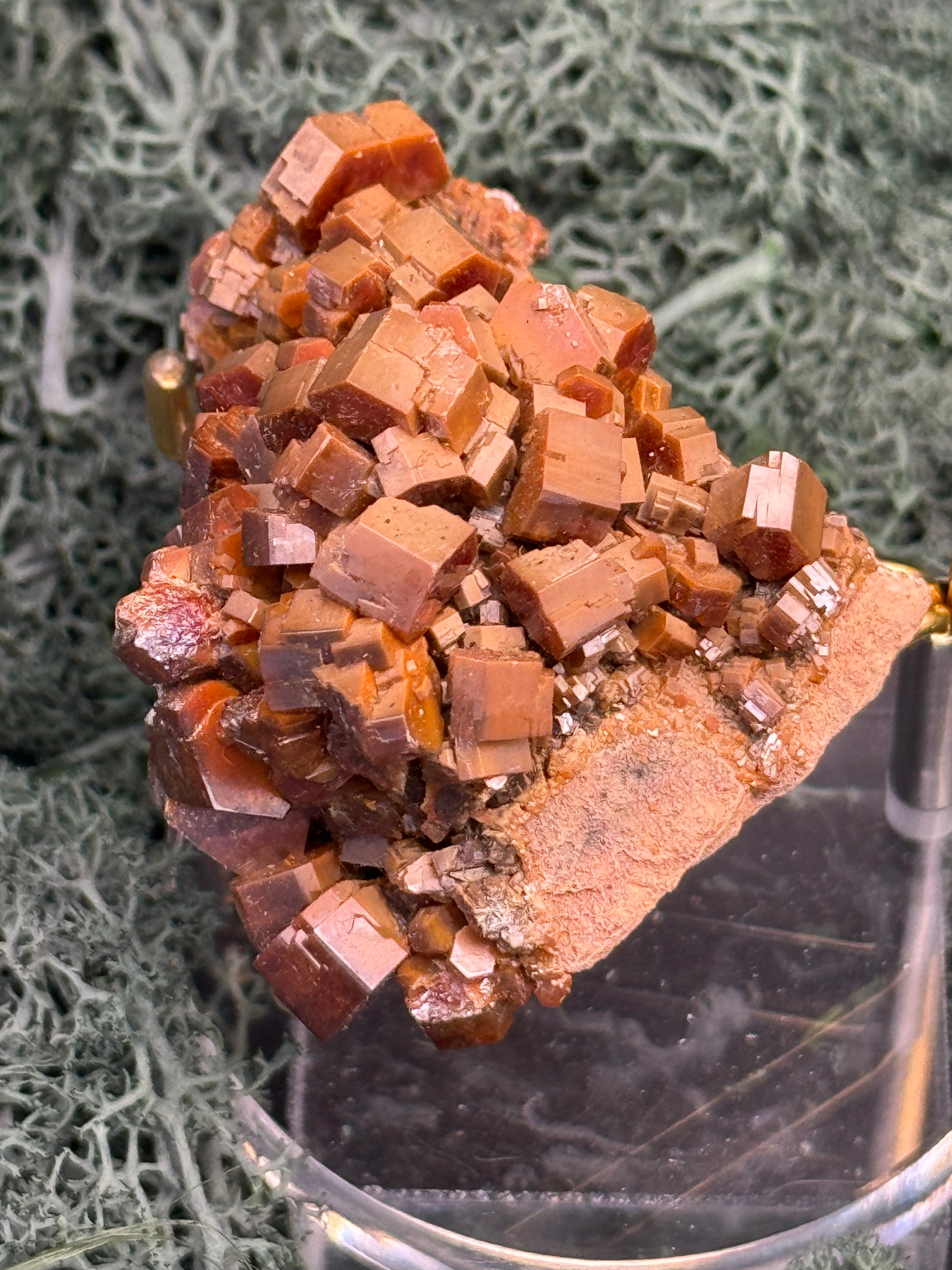 Vanadenit Stufe aus Marokko (227g) - super schöne große rote Kristalle - crystal paradise