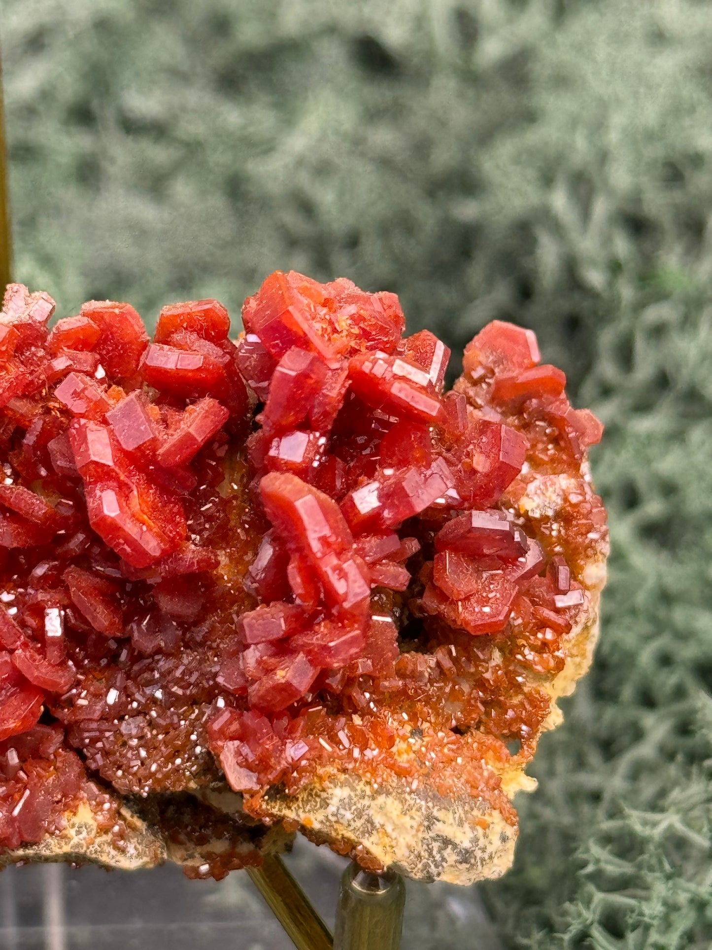 Vanadenit Stufe aus Marokko (149g) - super schöne große rote Kristalle - crystal paradise