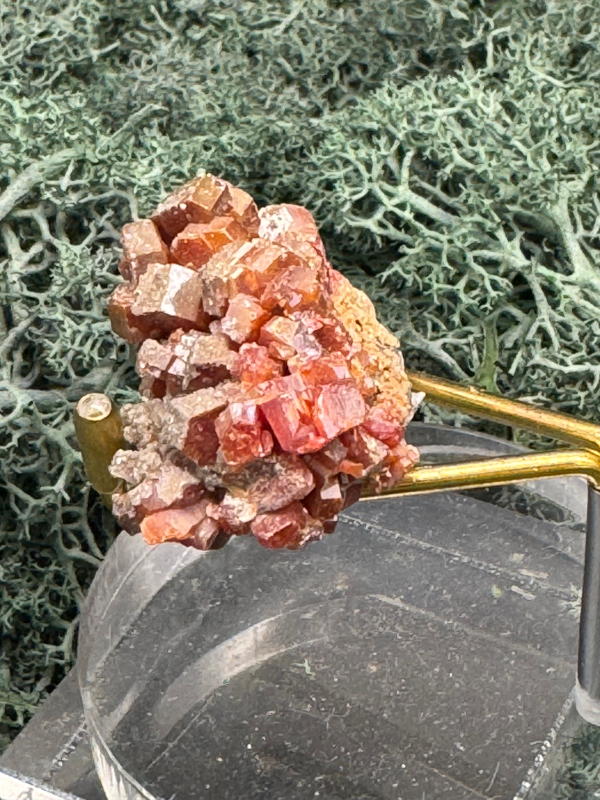 Vanadenit Stufe aus Marokko (40g) - super schöne rote Kristalle - crystal paradise