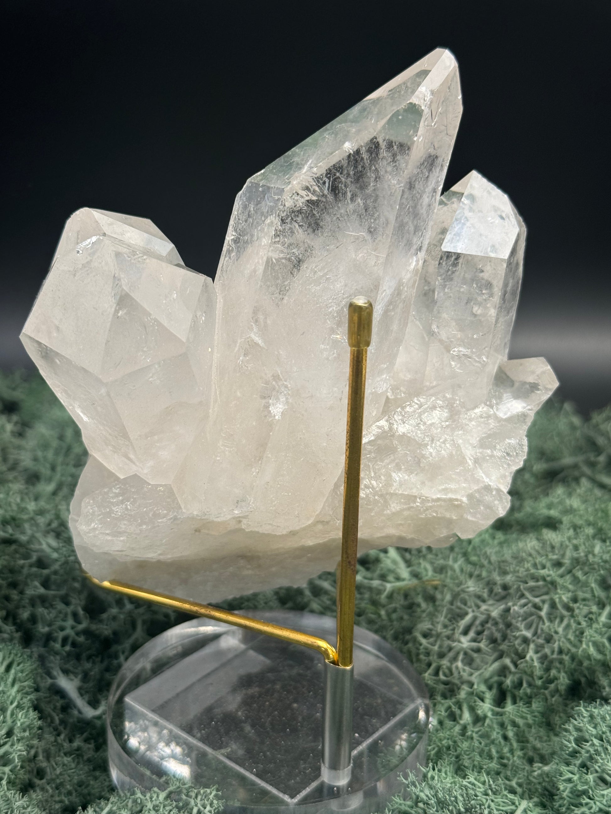 Bergkristall Handstufe aus Brasilien (603g) - sehr schöne Kristallbildung - crystal paradise