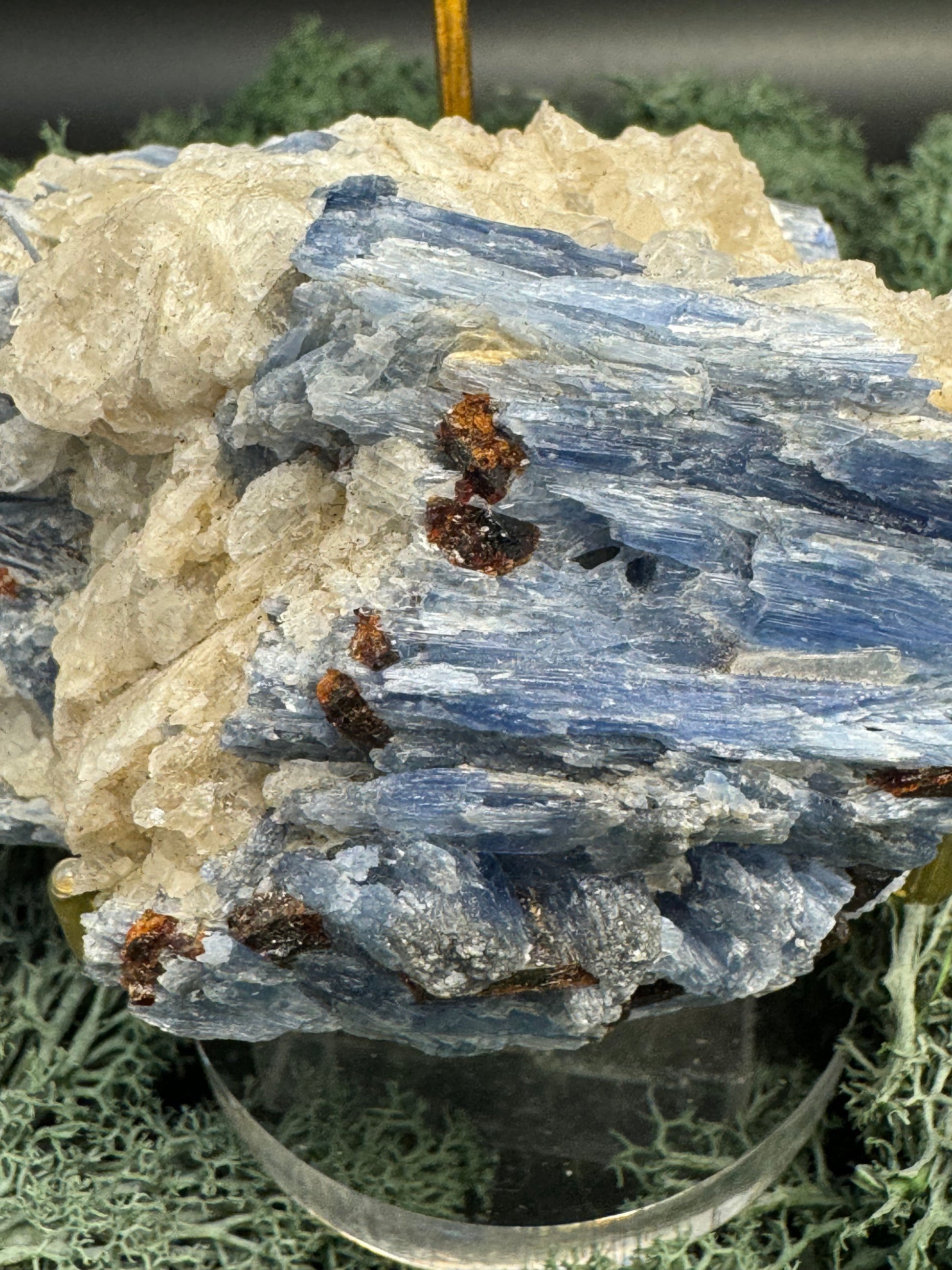 Blauer Kyanit Handstufe aus Brasilien (526g) - schöne Kristallstäbe - crystal paradise