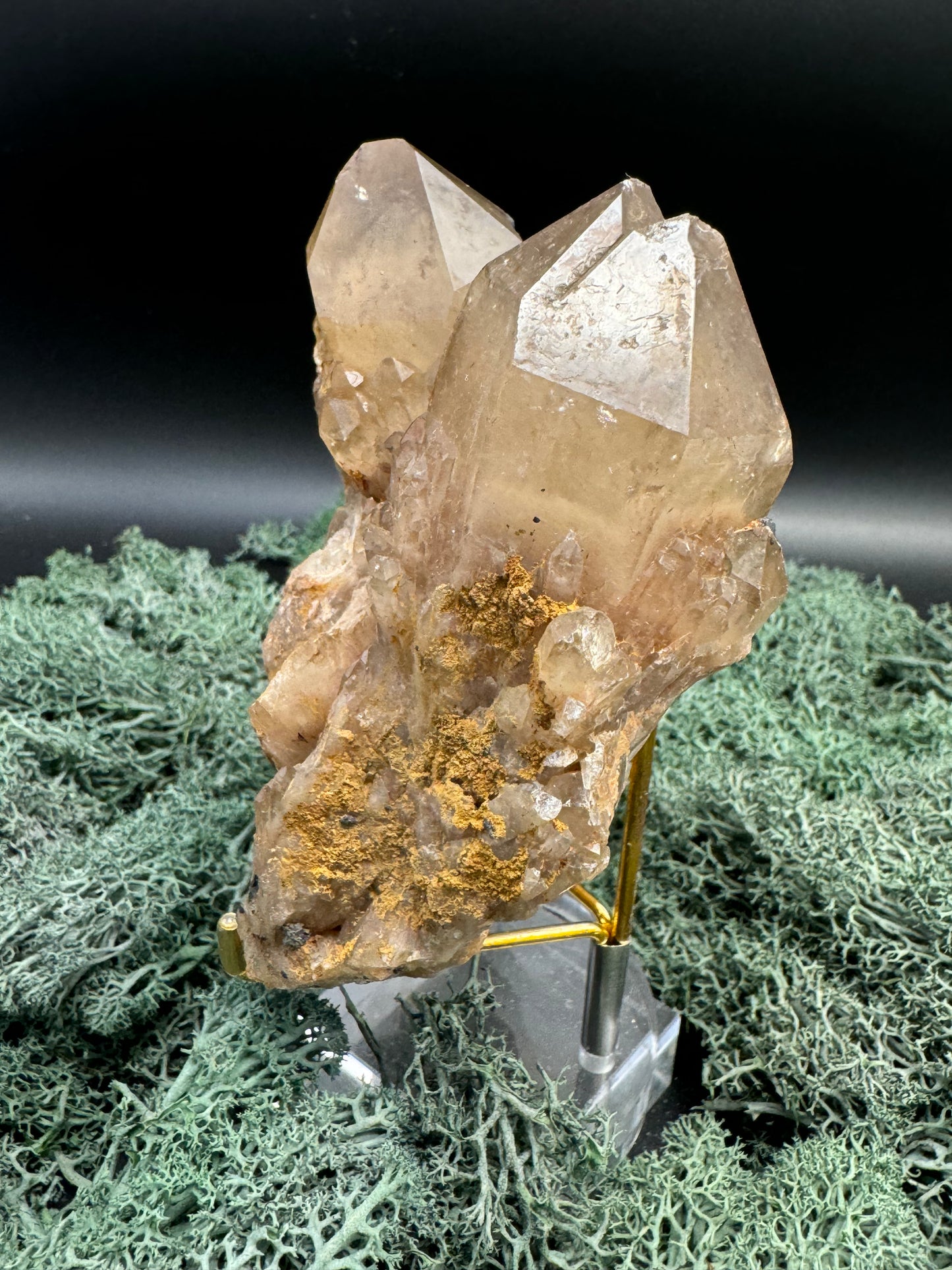 Citrin Handstufe aus Kunduluni, Kongo (728g) - schöne große Kristalle - crystal paradise