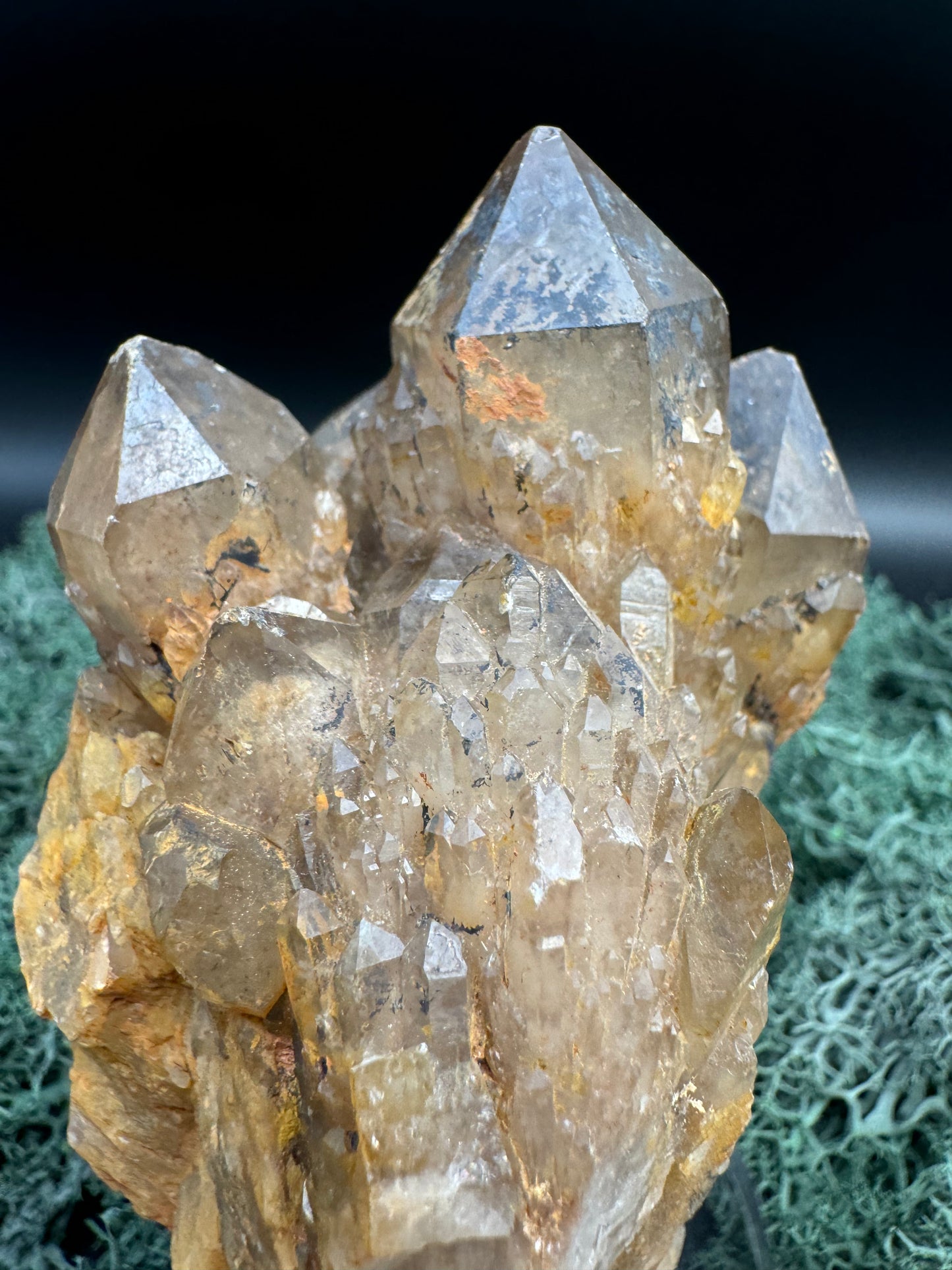 Citrin Handstufe aus Kunduluni, Kongo (421g) - schöne dunkle Kristallspitzen - crystal paradise