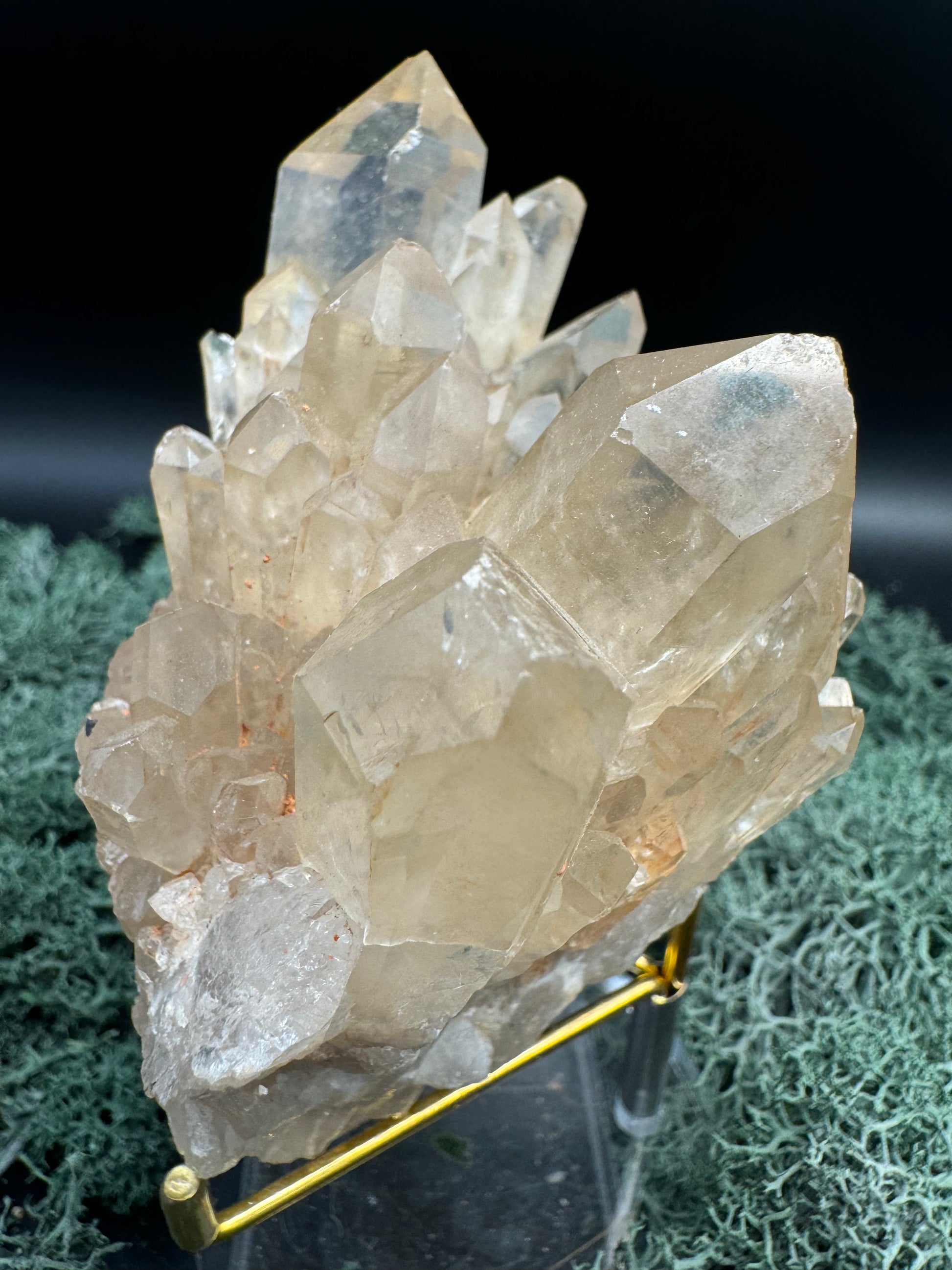 Citrin Handstufe aus Kunduluni, Kongo (440g) - sehr schöne helle Kristallspitzen - crystal paradise