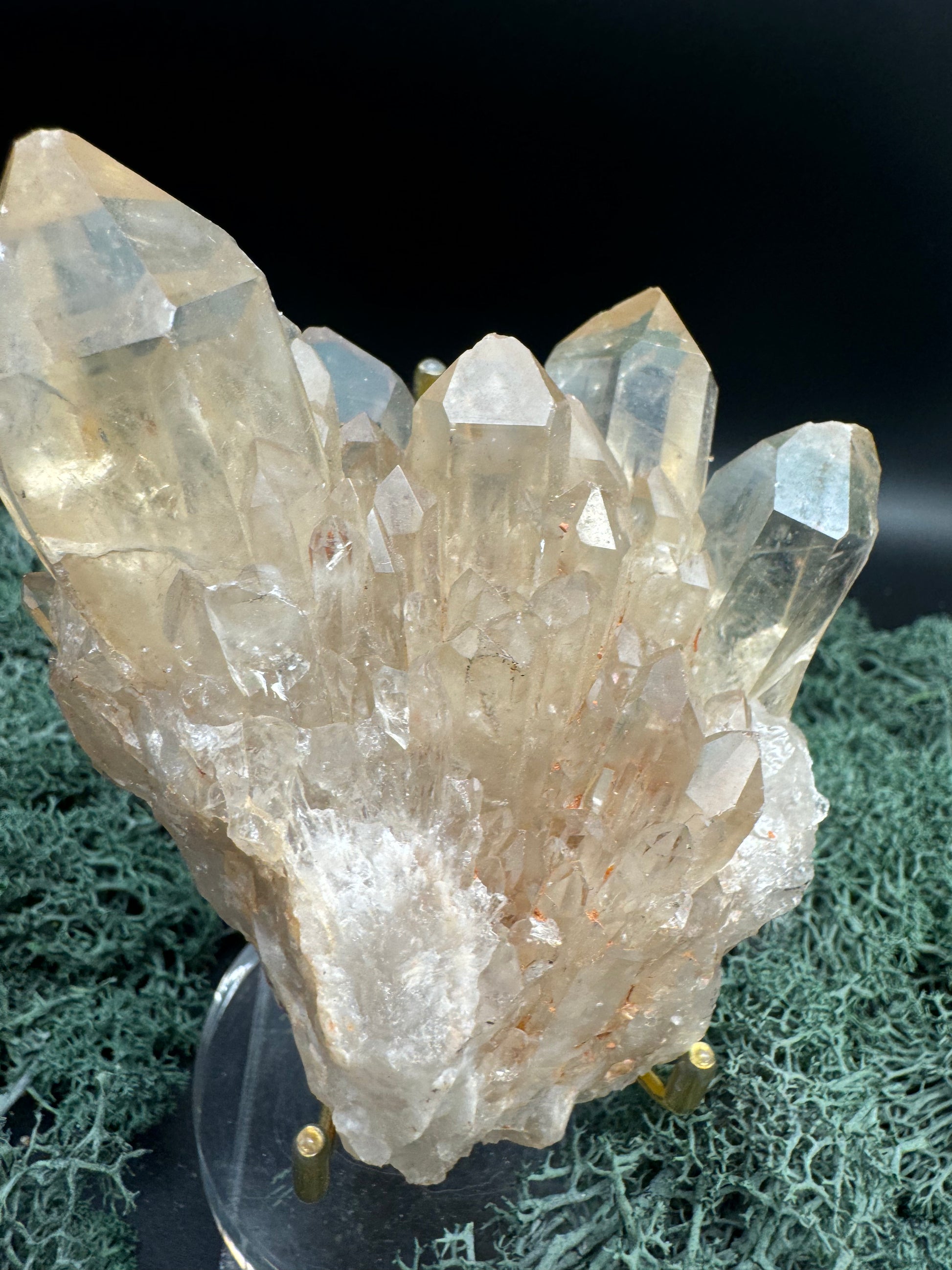 Citrin Handstufe aus Kunduluni, Kongo (440g) - sehr schöne helle Kristallspitzen - crystal paradise