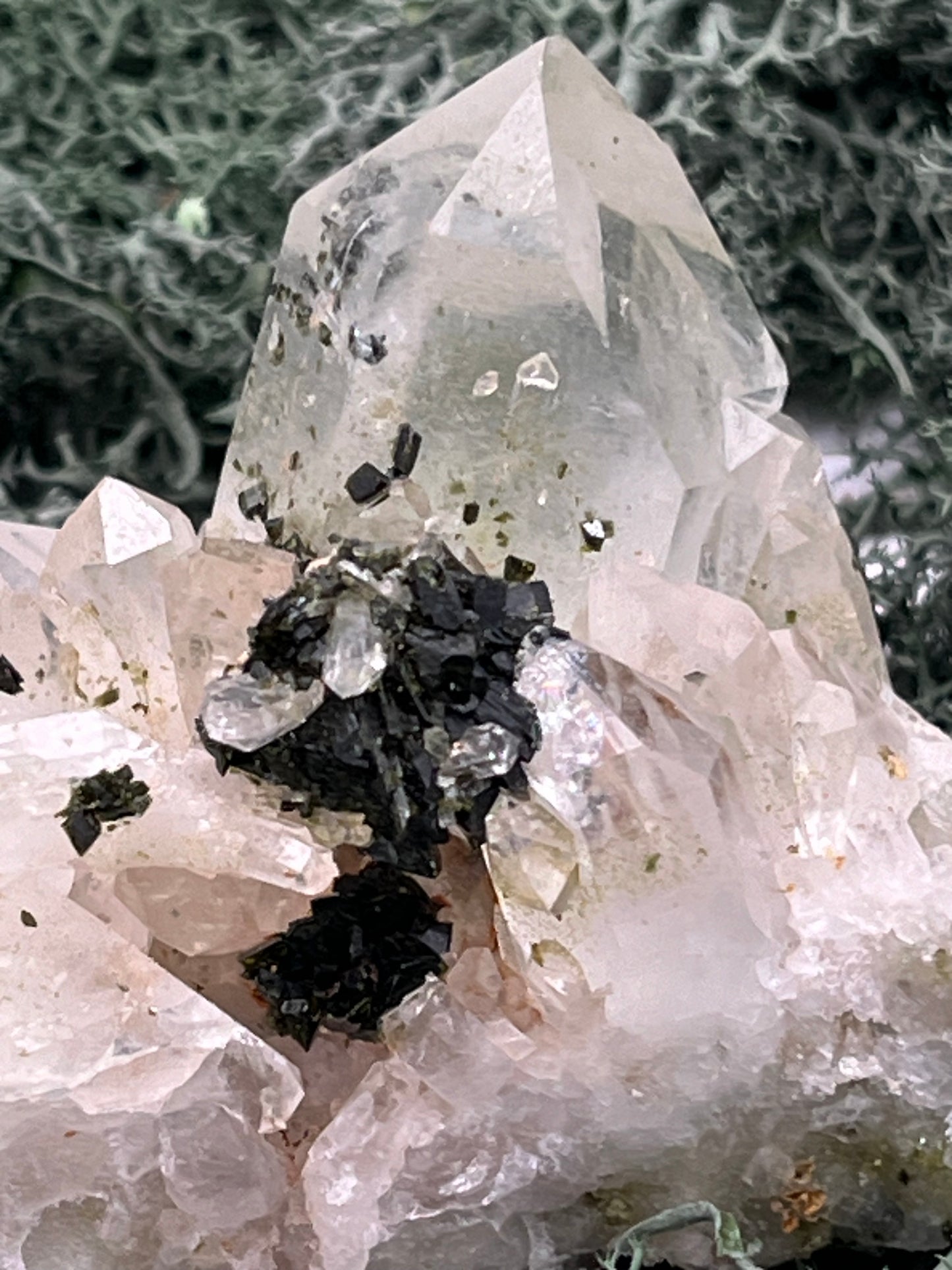Epidot und  Bergkristall aus der Türkei (162g) - Handstufe