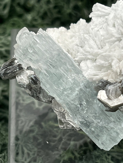 Aquamarin Kristall auf Feldspat aus Pakistan (38g) - crystal paradise