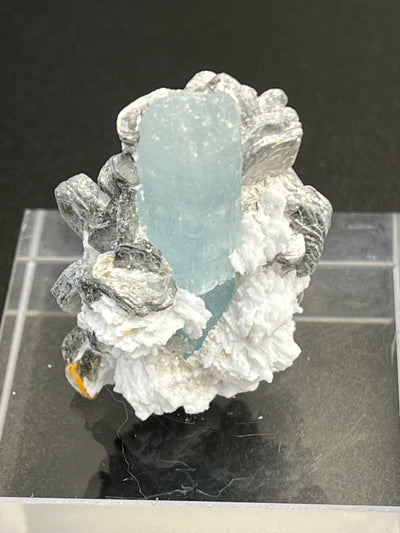 Aquamarin Kristall auf Feldspat aus Pakistan (40g) - crystal paradise