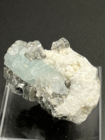 Aquamarin Kristall auf Feldspat aus Pakistan (58g) - crystal paradise