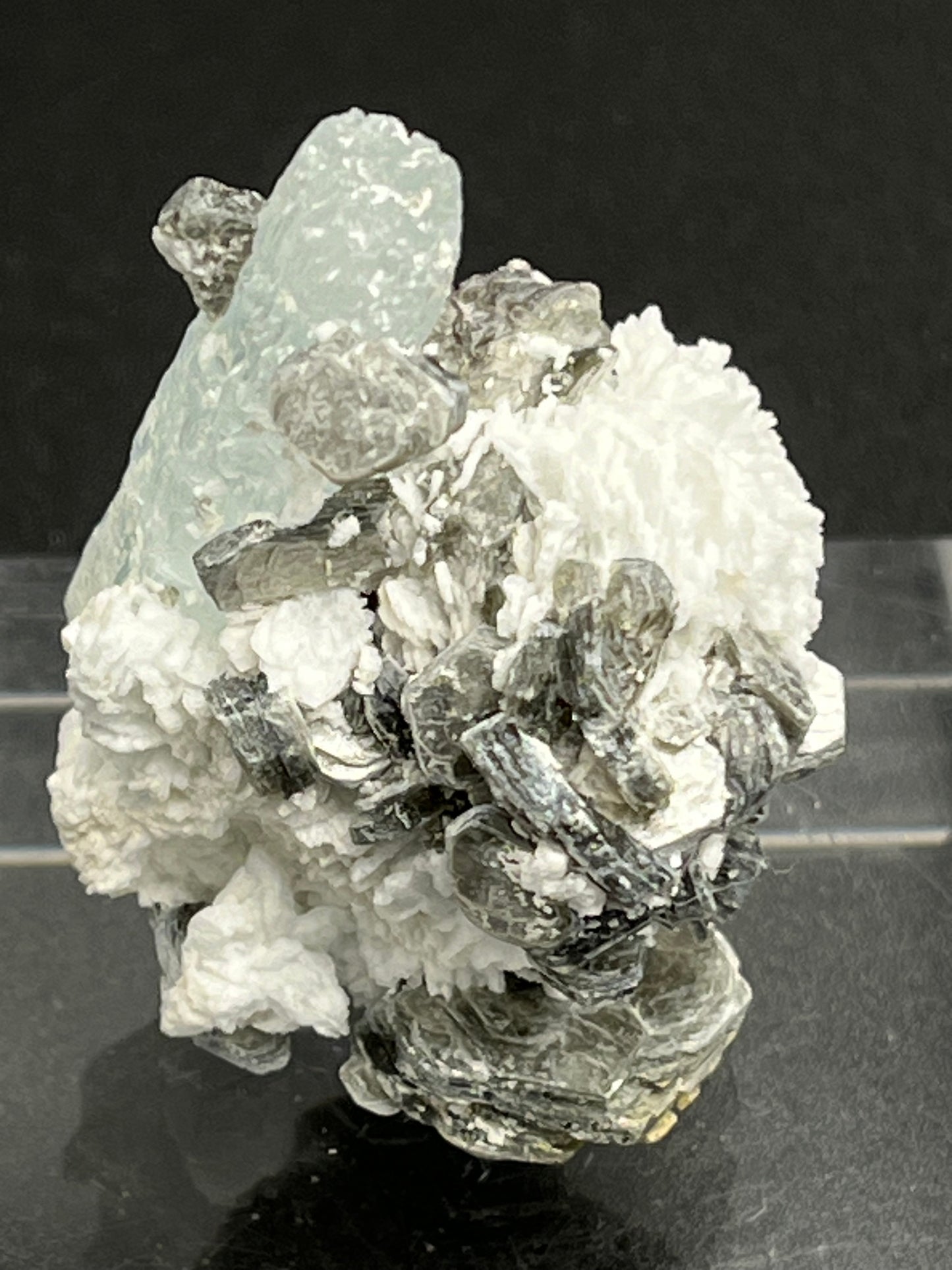 Aquamarin Kristall auf Feldspat aus Pakistan (28g) - crystal paradise