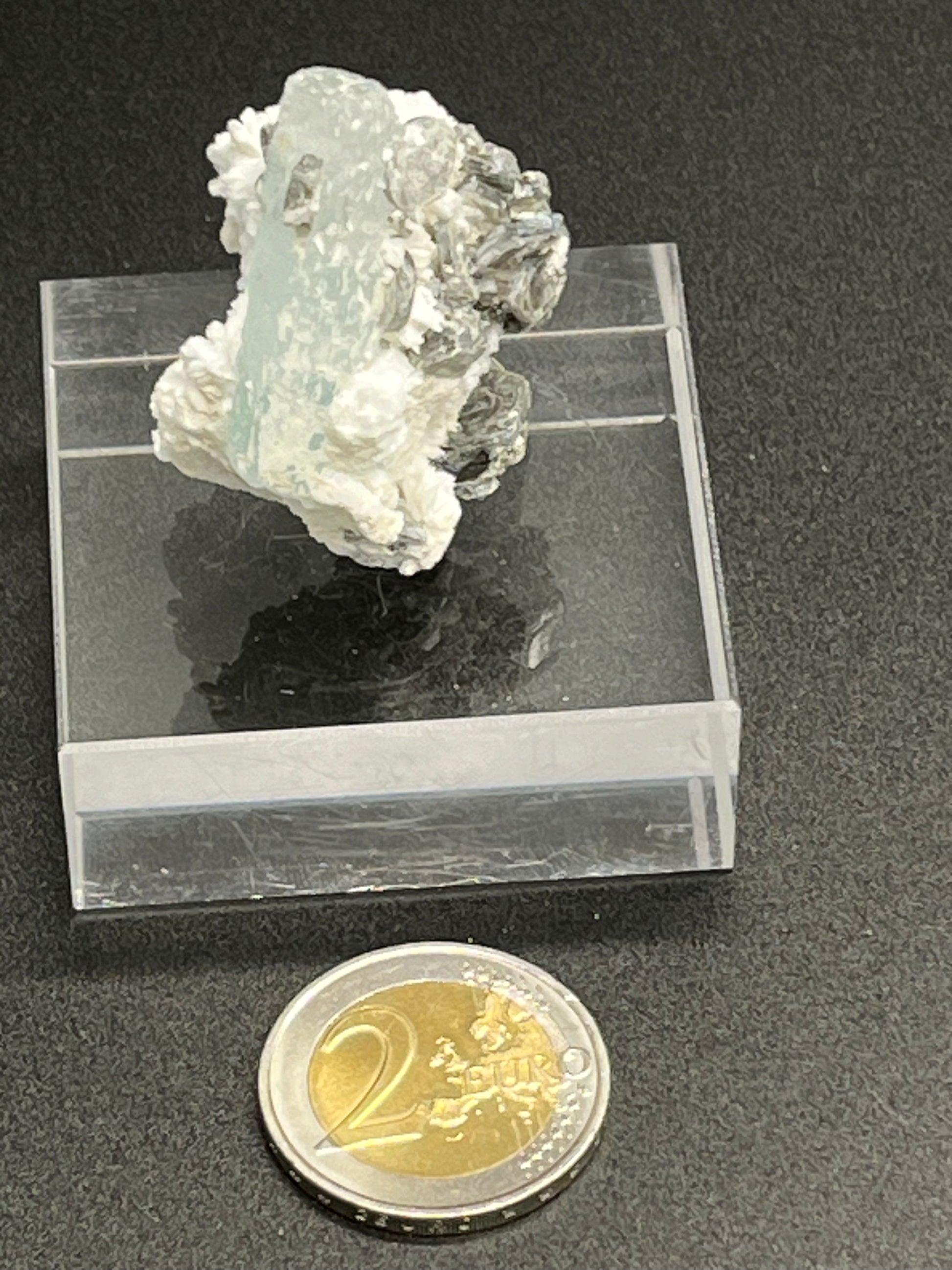 Aquamarin Kristall auf Feldspat aus Pakistan (28g) - crystal paradise