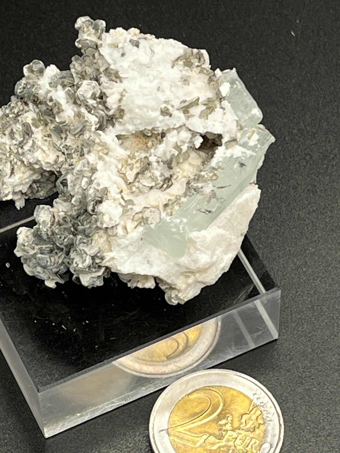 Aquamarin Kristall auf Feldspat aus Pakistan (59g) - crystal paradise