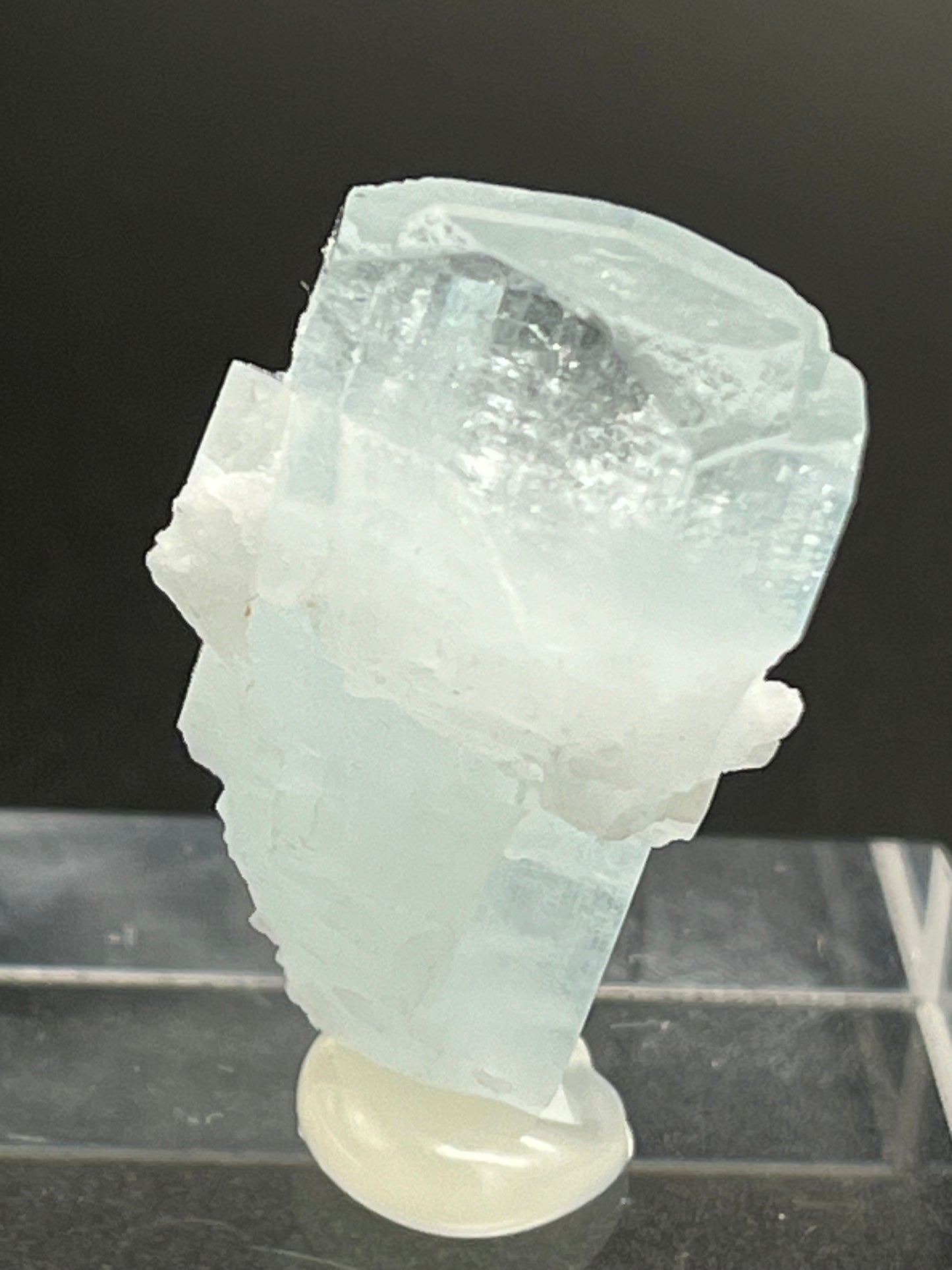 Aquamarin Kristall auf Feldspat aus Pakistan (17g) - crystal paradise