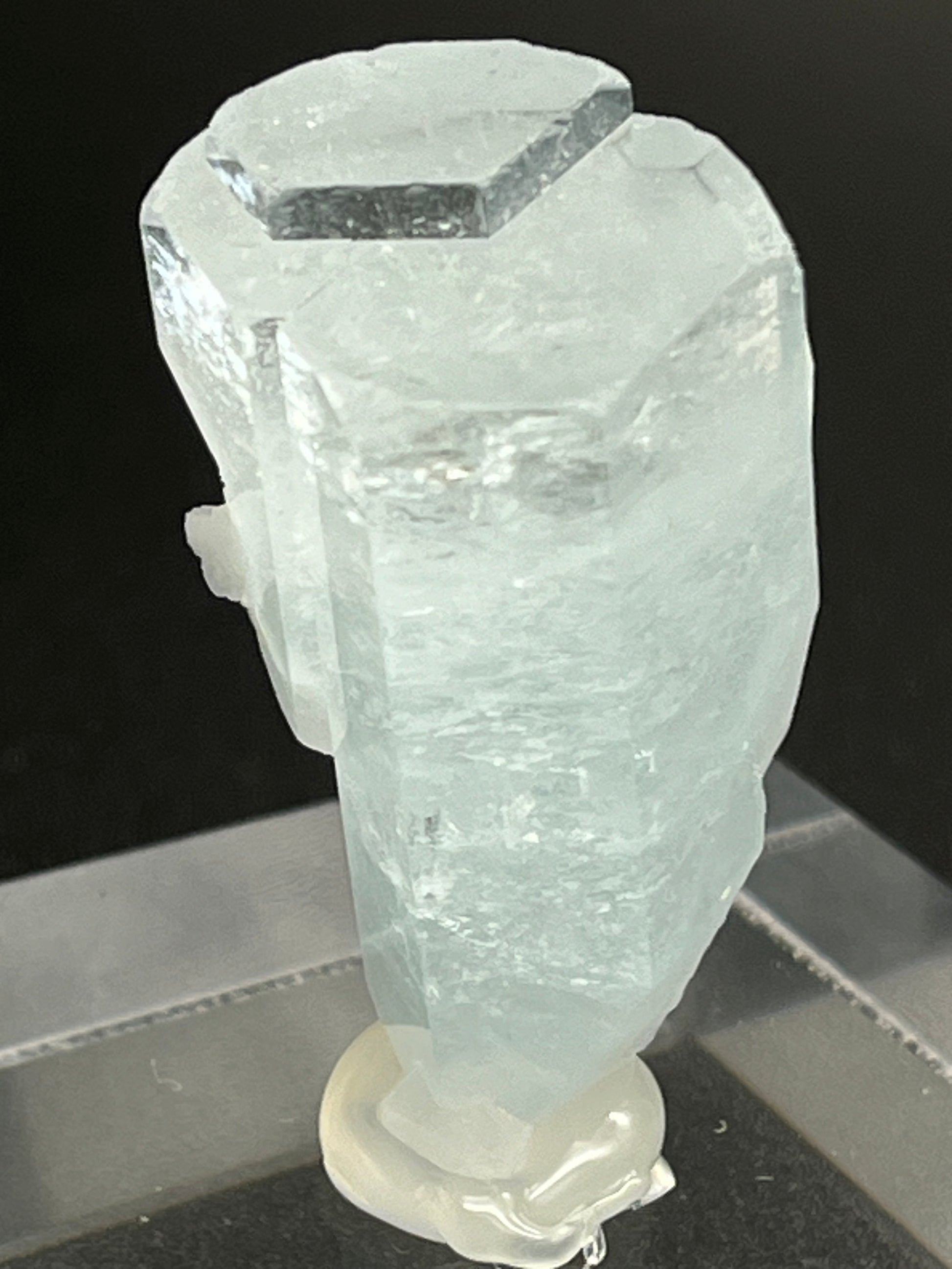 Aquamarin Kristall auf Feldspat aus Pakistan (17g) - crystal paradise