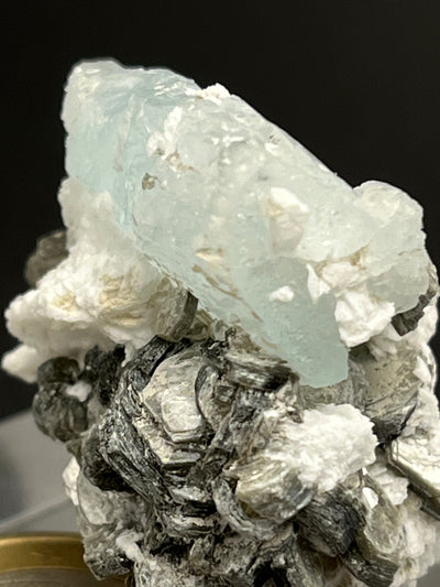 Aquamarin Kristall auf Feldspat aus Pakistan (21g) - crystal paradise