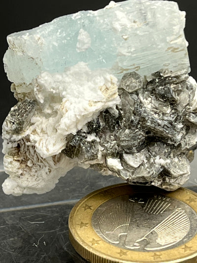 Aquamarin Kristall auf Feldspat aus Pakistan (21g) - crystal paradise