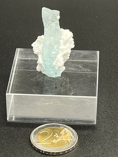 Aquamarin Kristall auf Feldspat aus Pakistan (15g) - crystal paradise