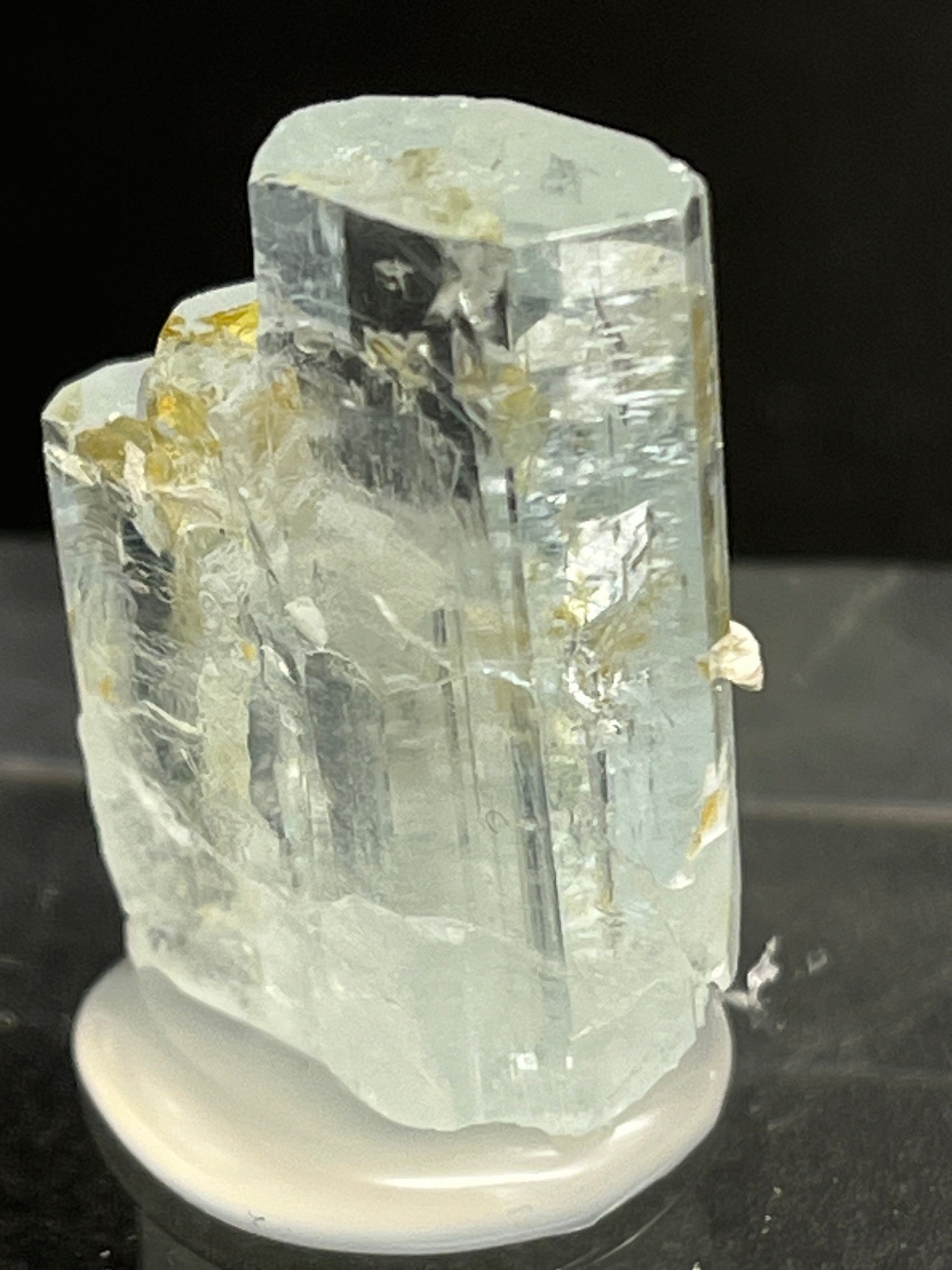 Aquamarin Kristall auf Feldspat aus Pakistan (7g) - crystal paradise